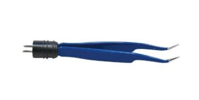 Aaron Bovie Insulated/Bipolar Forceps, Curved, Autoclavable, Reusable, 5" - Aaron Forceps Bipolar - Image 1