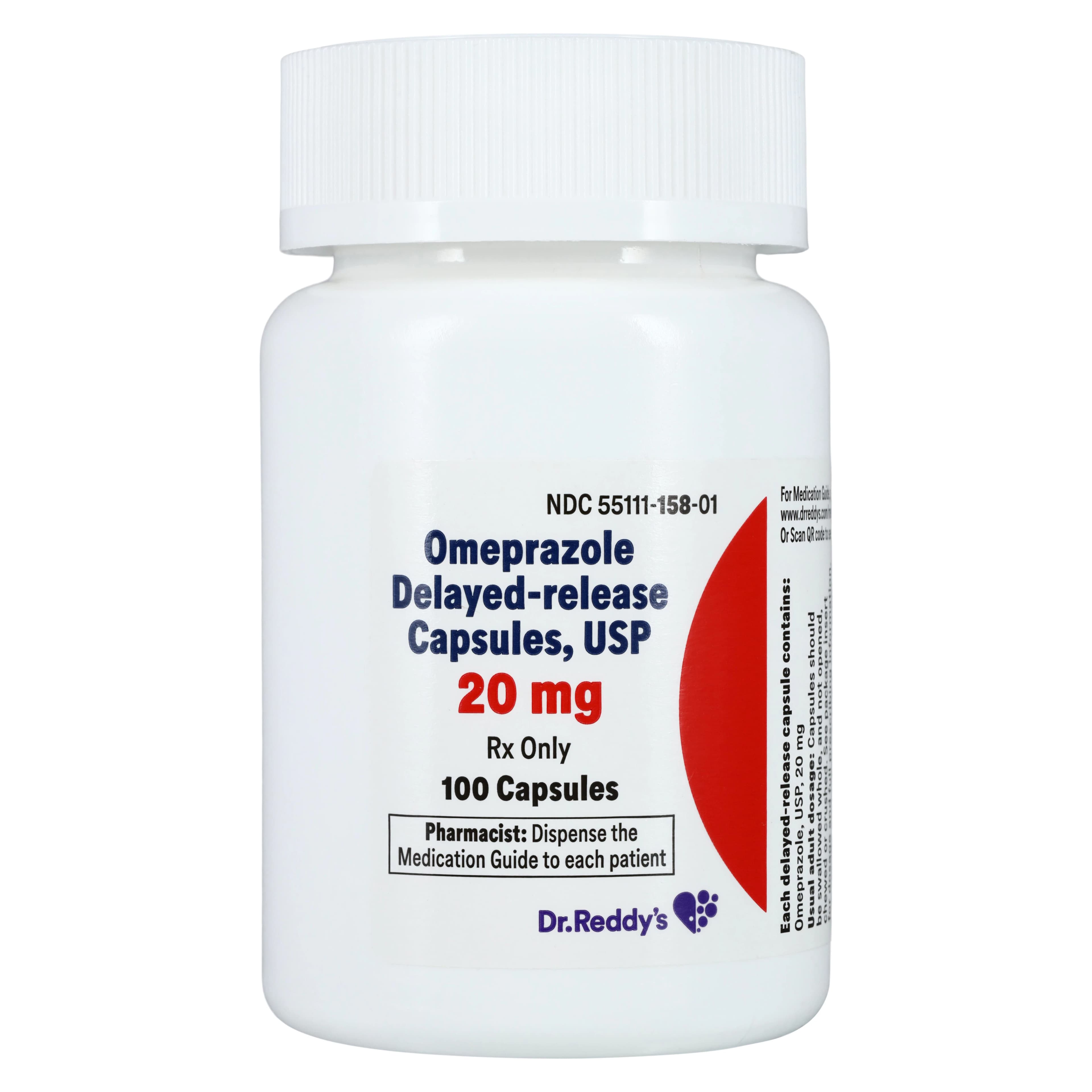 Omeprazole DR Delayed-Release Capsules, 20mg, Dr. Reddy's Laboratories - Omeprazole DR Capsules - Image 1