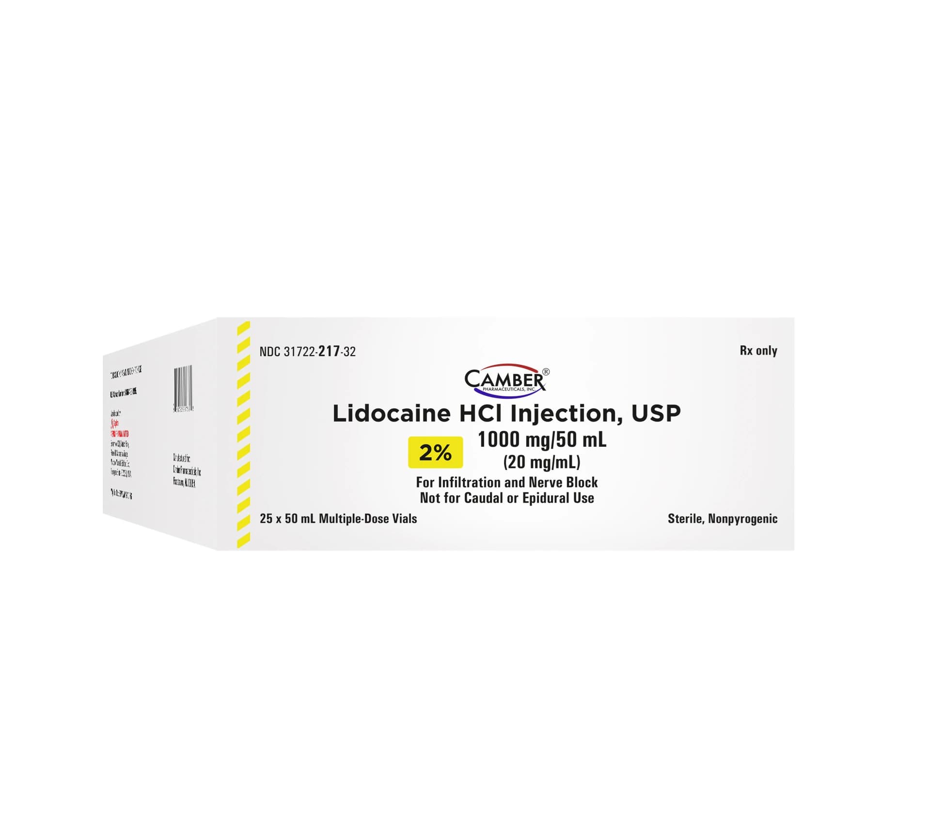 Lidocaine HCl Injection 2% MDV 50mL, 25/Package - Lidocaine HCl Inj MDV 50mL - Image 1