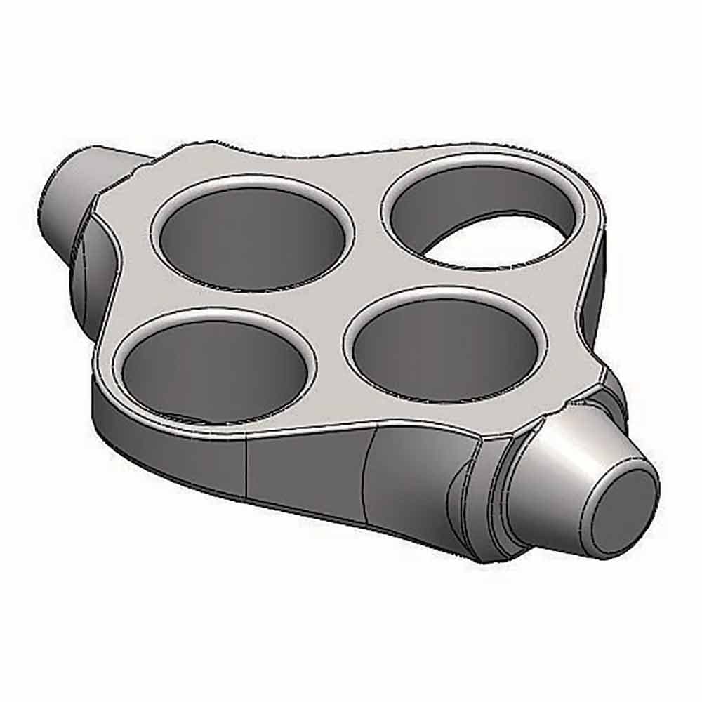 Globe Scientific Rotor Bucket for GCC-MP-SWING Rotor, 4 Tubes per Bucket, 4/Box - Buckets Rotor f/ GCC-MP-SWING - Image 1