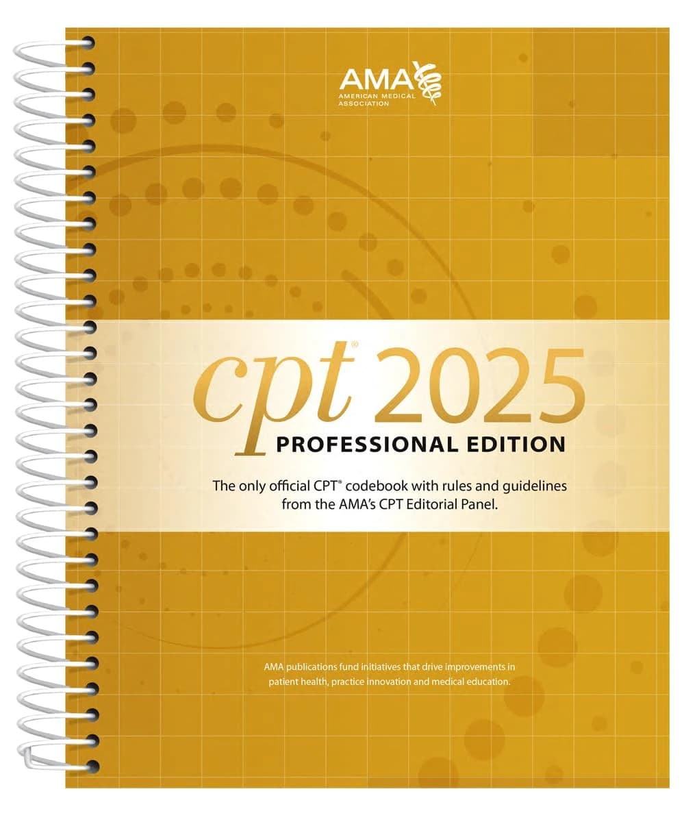 AMA 2025 CPT Professional Coding Book, 8.5" x 11", Each - Book Coding CPT Professional - Image 1