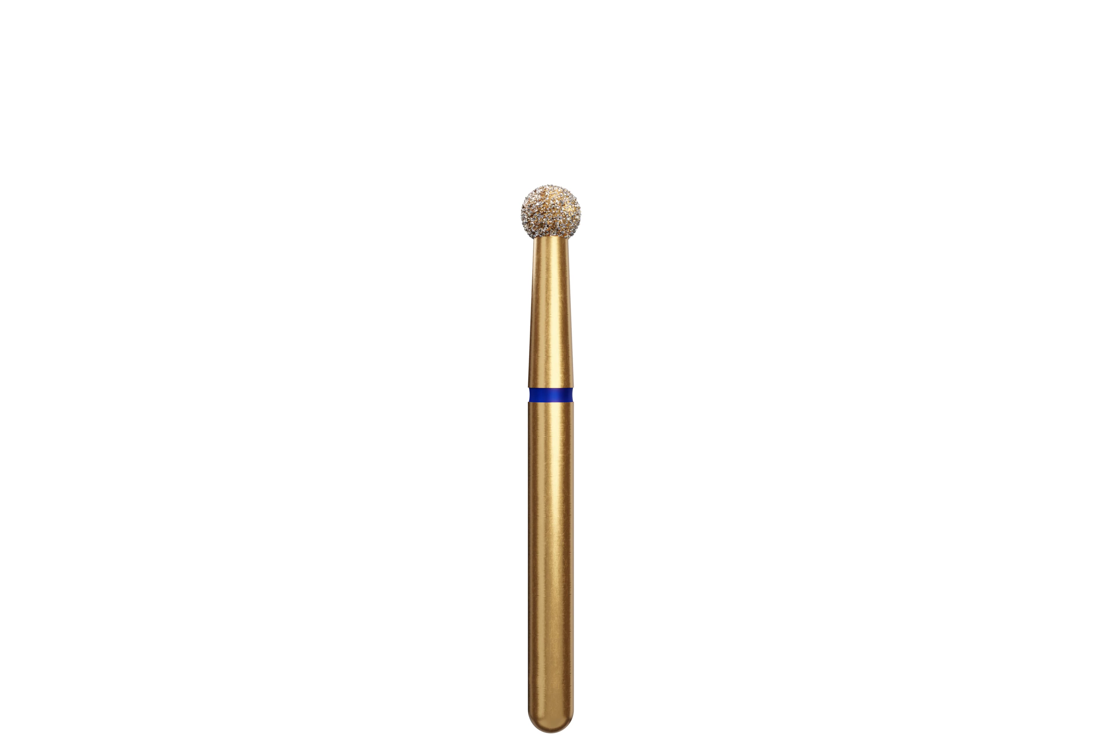 Coltene Alpen Multi-Use Multilayer Diamond Instrument, FG, Round, #801, Medium Grit, 2.3 mm Head Diameter, Blue Ring, 50/Pkg, G801-314-023-02.3 - Alpen Multi-Use Multilayer Diamond Instruments – FG, Medium, Blue, Round, # 801 - 2.3 mm Head Diameter, 2.3 mm Head Length, 50/Pkg - Image 1
