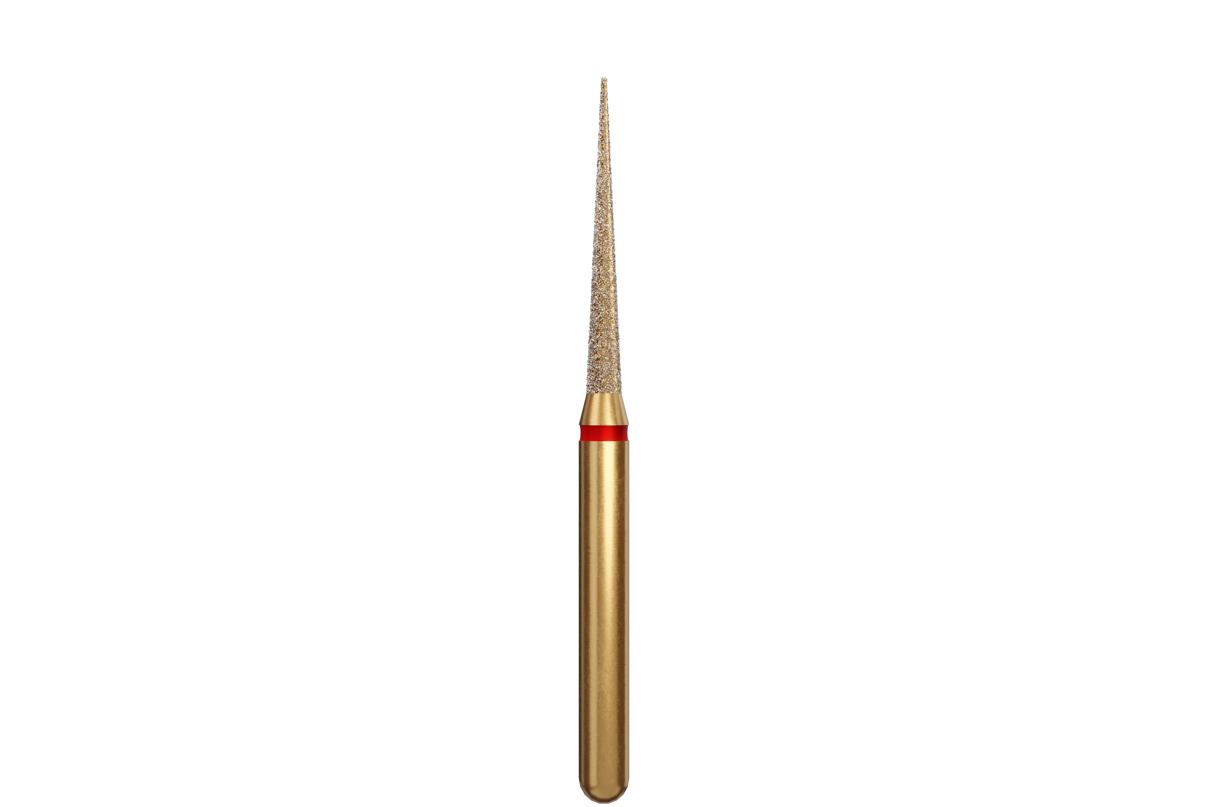 Coltene Alpen Multi-Use Multilayer Diamond Instrument, FG, Fine Grit, Red Ring, Needle Shape, #859, 1.4 mm Head Diameter, 10 mm Head Length, 50/Pkg (G859-314-014-10.0) - Alpen Multi-Use Multilayer Diamond Instruments – FG, Fine, Red, Needle - # 859, 1.4 mm Head Diameter, 10 mm Head Length, 50/Pkg - Image 1