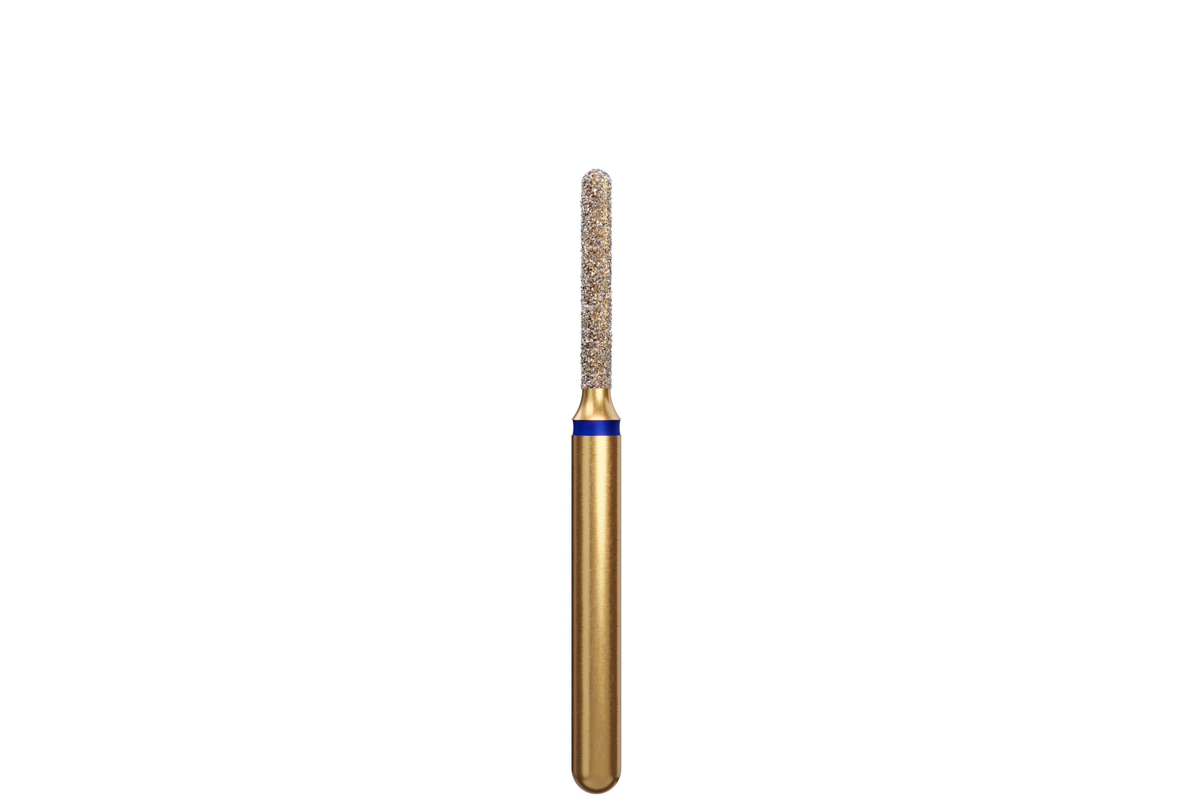 Coltene Alpen Multi-Use Multilayer Diamond Bur, FG, Medium Grit, Round End Cylinder (KS1), 1.2 mm Head Diameter, 7 mm Head Length, 5/Pkg - #KS1-012 (7.0) - Alpen® Diamonds - Medium - #KS1-012 (7.0) - Image 1