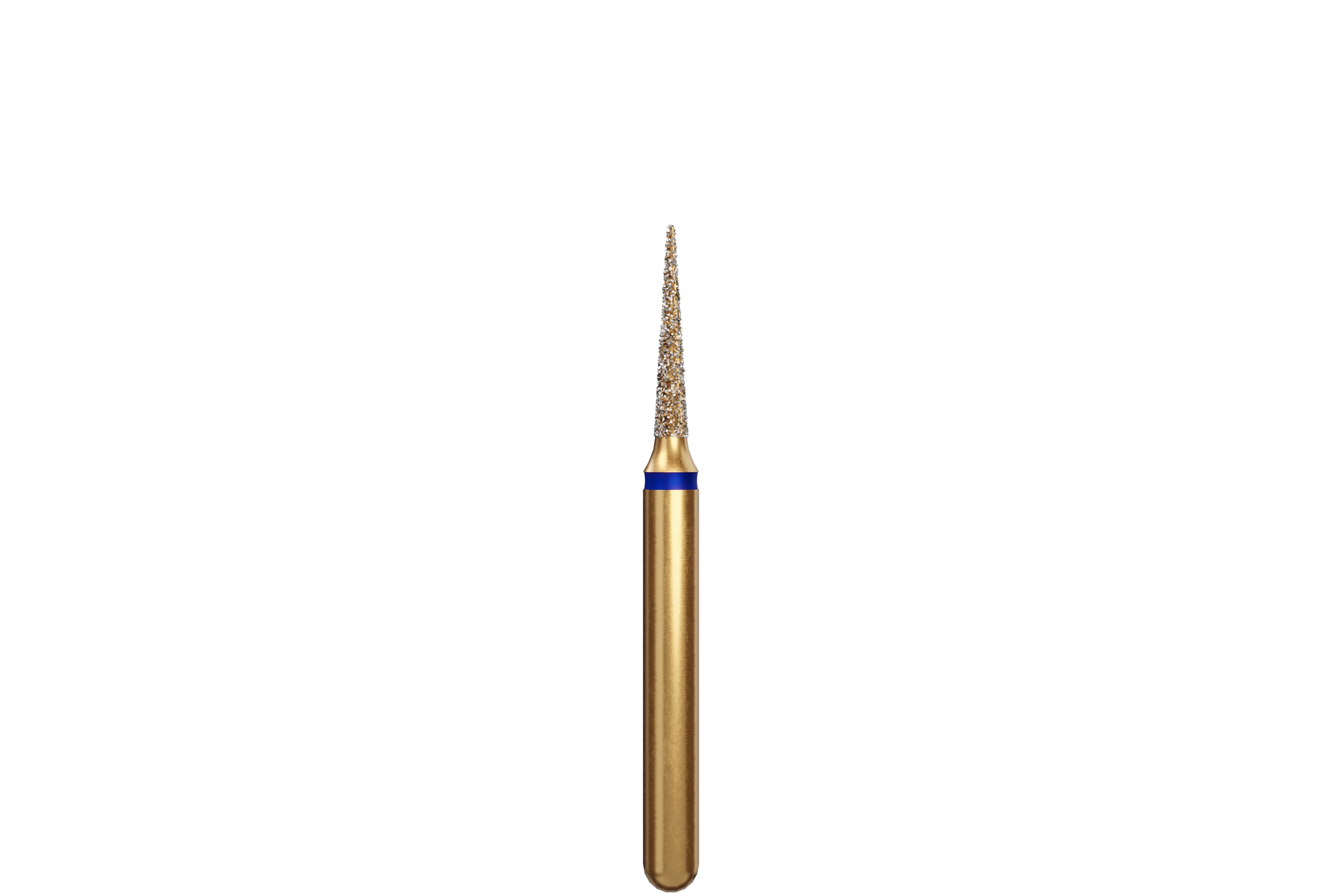 Coltene Alpen Multi-Use Multilayer Diamond Bur, FG, Medium Grit, Flame/Needle Shape, #852-012, 1.2 mm Head Diameter, 6 mm Head Length, 5/Pkg - Alpen® Diamonds - Medium - #852-012 (6.0) - Image 1