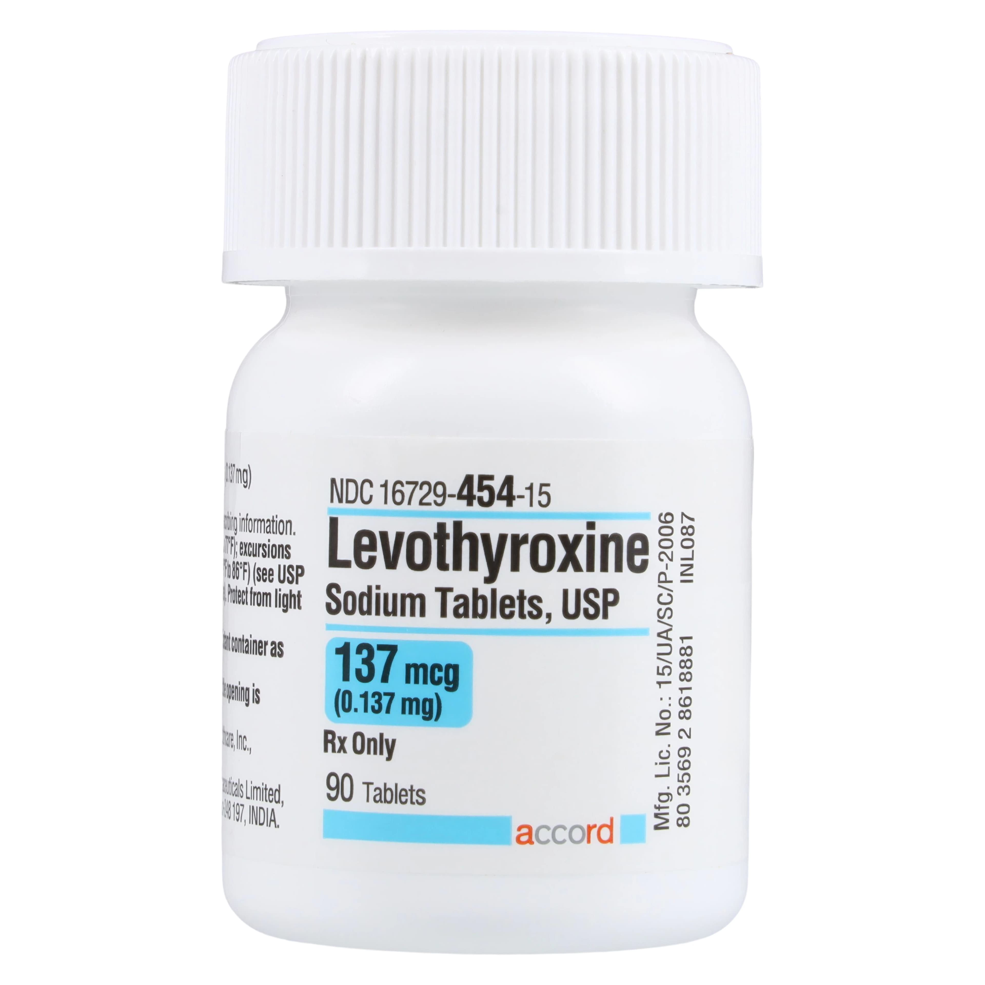 Levothyroxine Sodium Tablets, 137 mcg, 90 Tablets per Bottle - Levothyroxine Sodium Tablets - Image 1