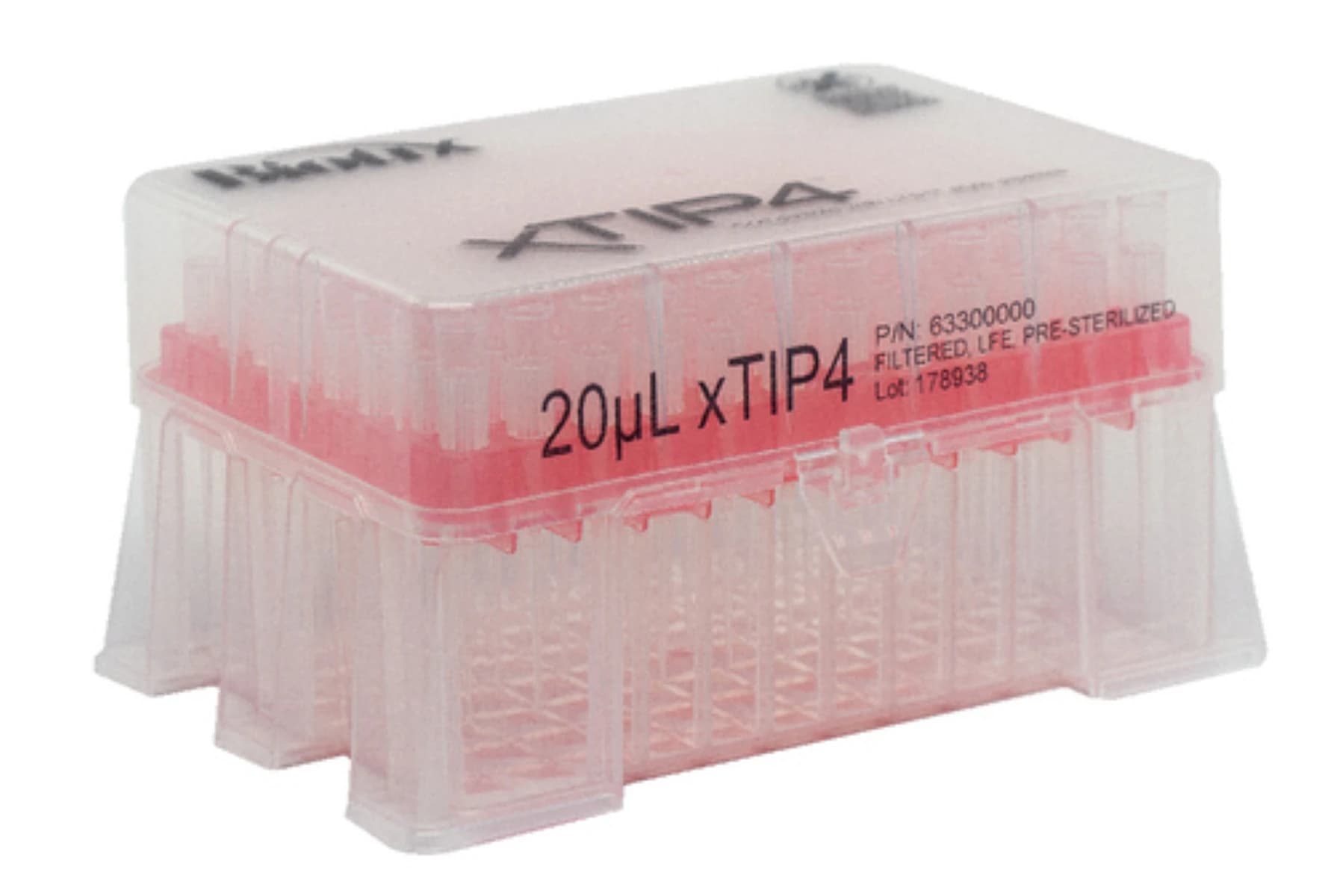 Biotix xTIP4 Pipette Tips, 0.1-20 µL, Sterile, Single Use, 10 x 96 Racked, 960/Package - Pipette Tips 0.1-20uL Sterile - Image 1