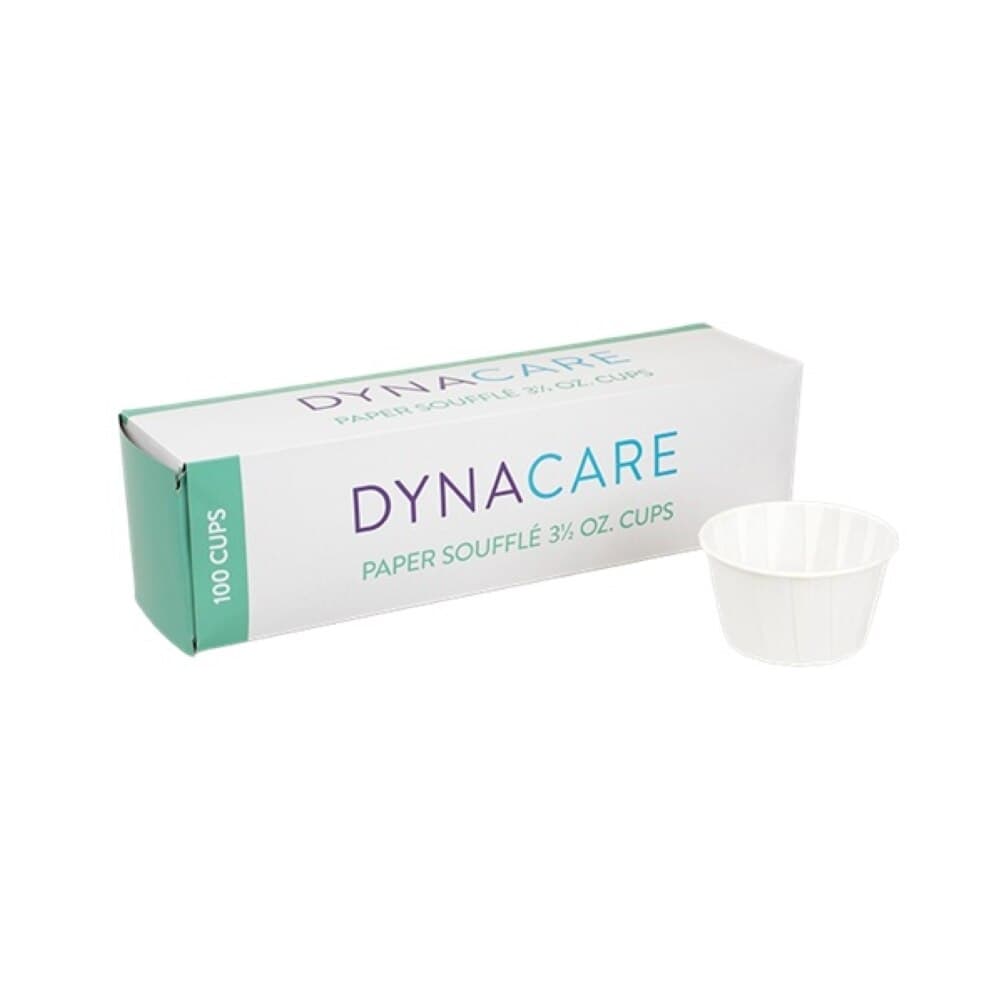Dynarex Souffle Cup, Disposable, White Paper, 3.5 oz, 100/Case - Cup Souffle Paper 3oz White - Image 1