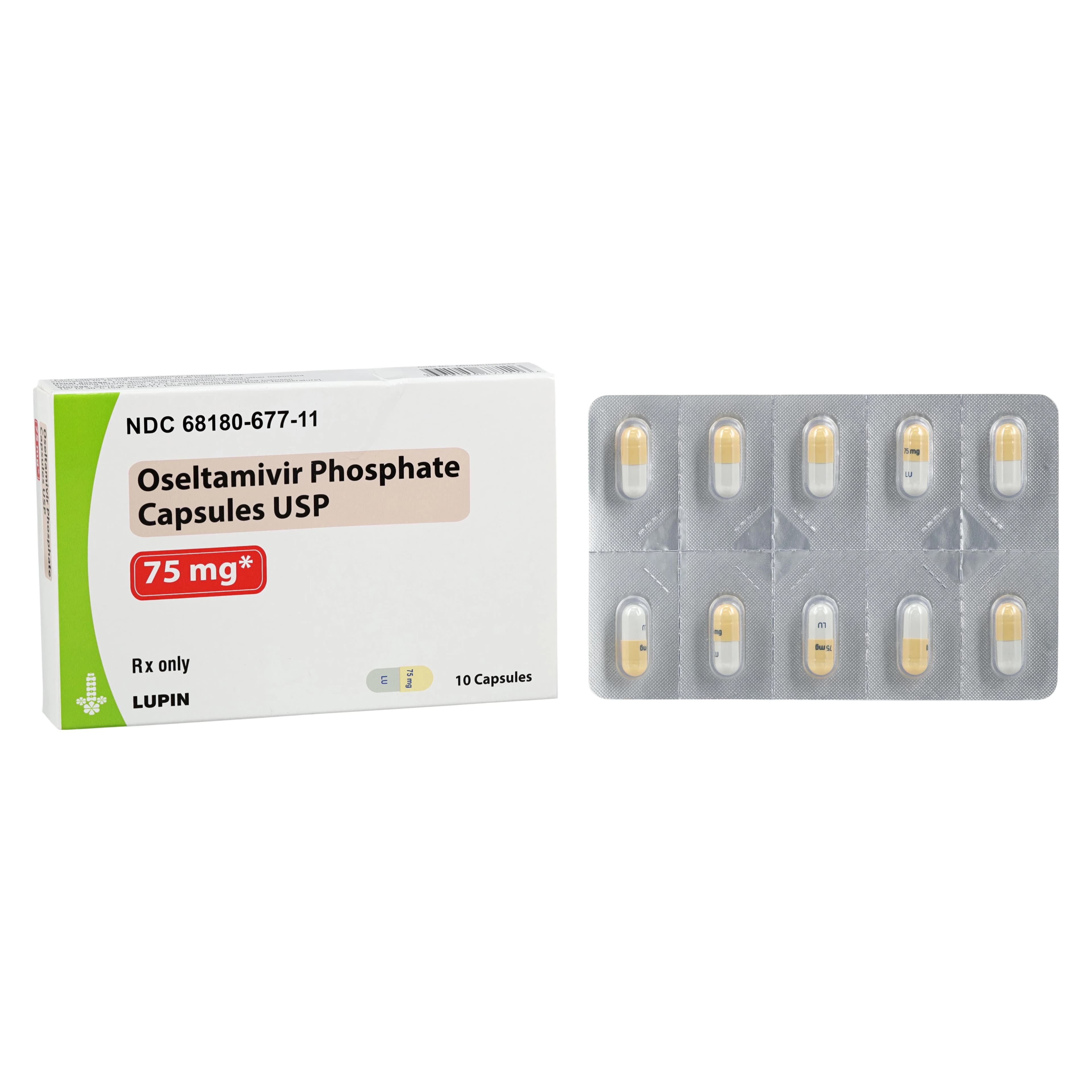 Oseltamivir Phosphate Capsules UD, 75mg, 10/Box, Lupin Pharmaceuticals - Oseltamivir Phos Capsules UD - Image 1