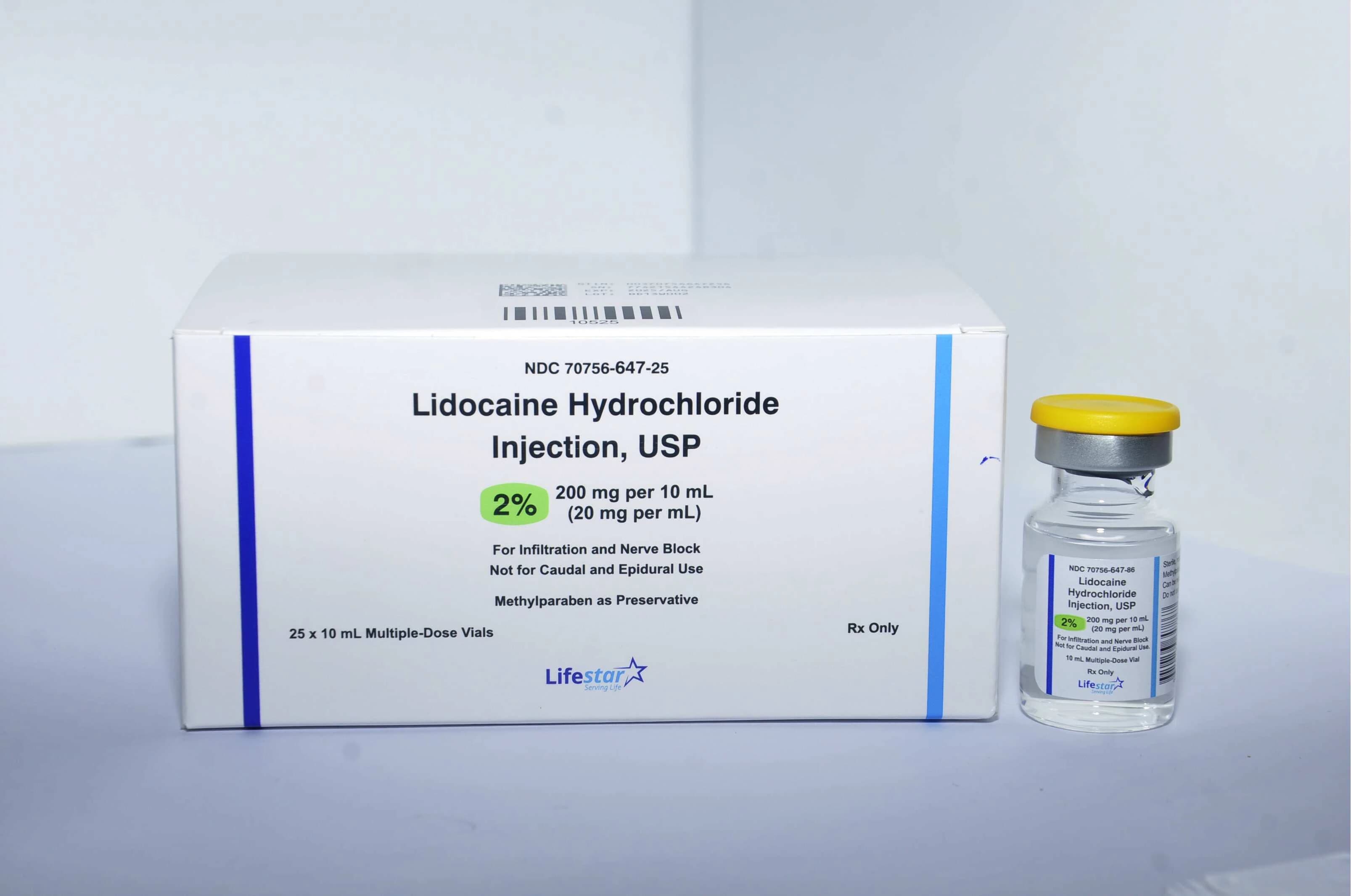 Lidocaine HCl Injection 2% MDV 10mL, 25/Package - Lidocaine HCl Inj MDV 10mL - Image 1