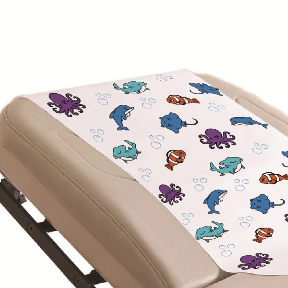 Graham Medical Sea Me Grow Exam Table Paper, Crepe, 18 in x 125 ft, 12 Rolls/Case - Table Paper Crepe Sea Me Grow - Image 1