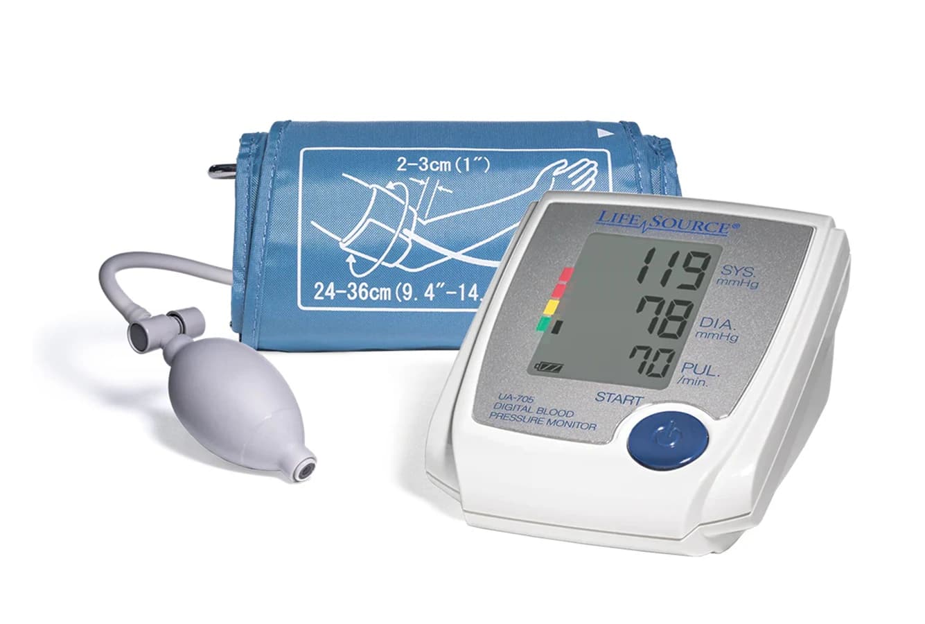 A&D Engineering Manual Inflate Blood Pressure Monitor with Large Digital Display, Large Cuff - Manual Inflate BPM LG Cuff - Image 1