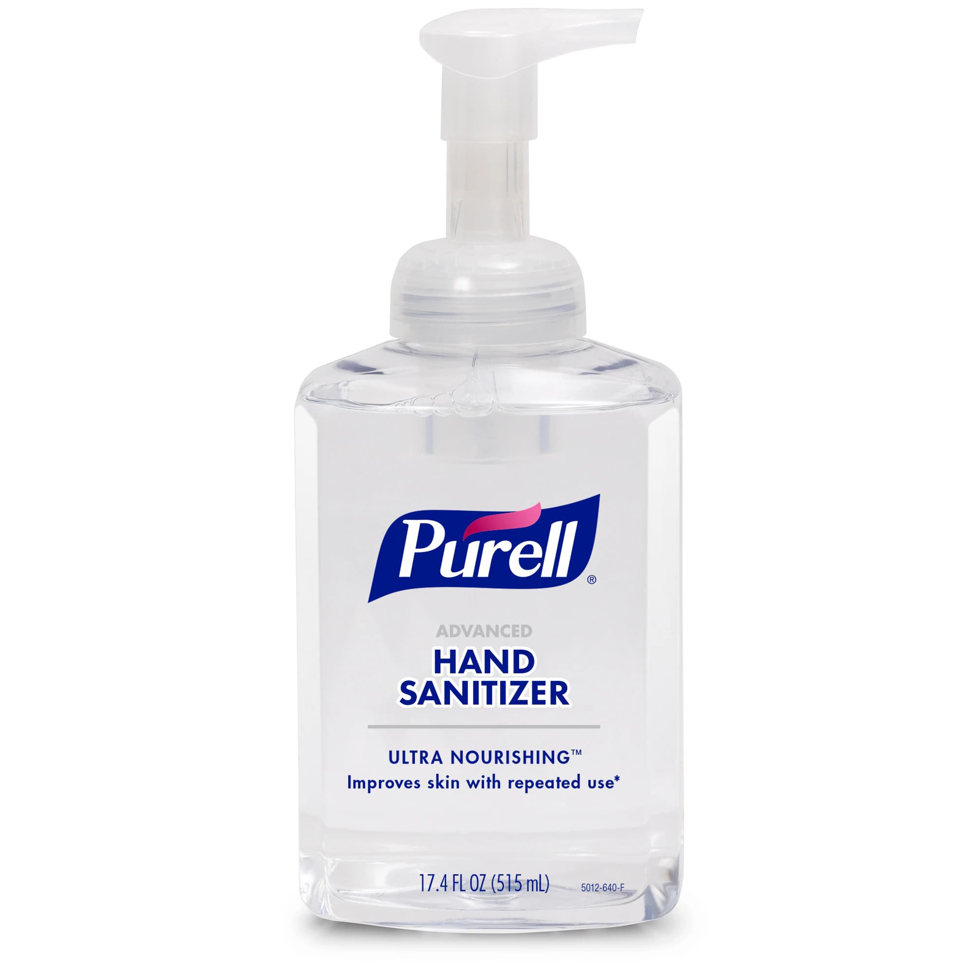 Purell Advanced Ultra Nourishing Hand Sanitizer, Foam, Fragrance Free, 515 mL Pump Bottle, 4/Case - Sanitizer Hand Advanced Ultra - Image 1