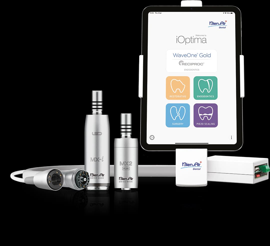 Bien Air iOptima INT All-In-One Kit with iPad Mini, MX2 PLUS and MX-i Surgical Micromotors, 1700706-001 - iOptima INT All-In-One Kit - Image 1