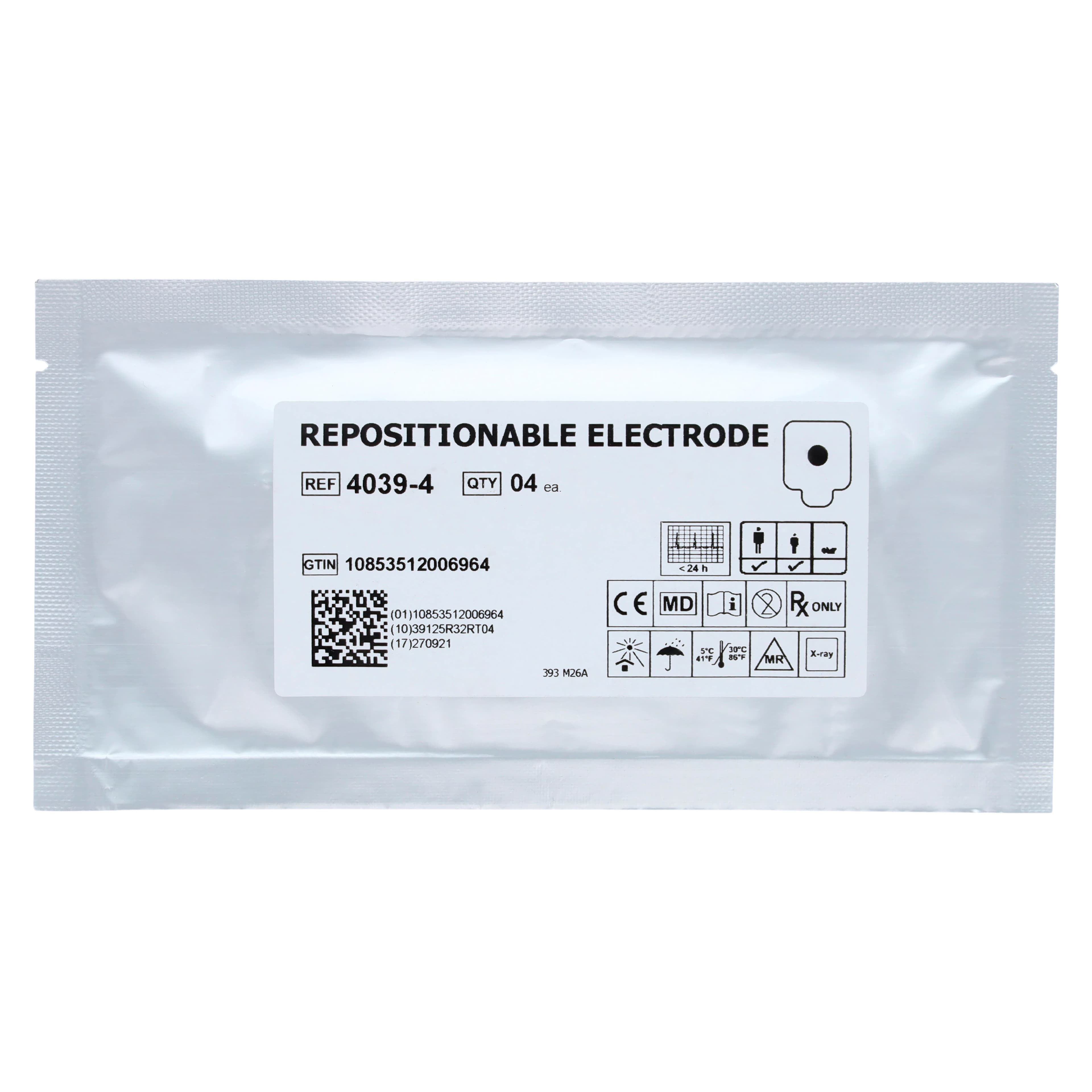 NIKOTRACE Monitoring Electrode, Adult/Pediatric, 40x32mm Rectangle, Ag/AgCl, Adhesive Gel, 600/Box - Monitoring Electrode Disp - Image 1
