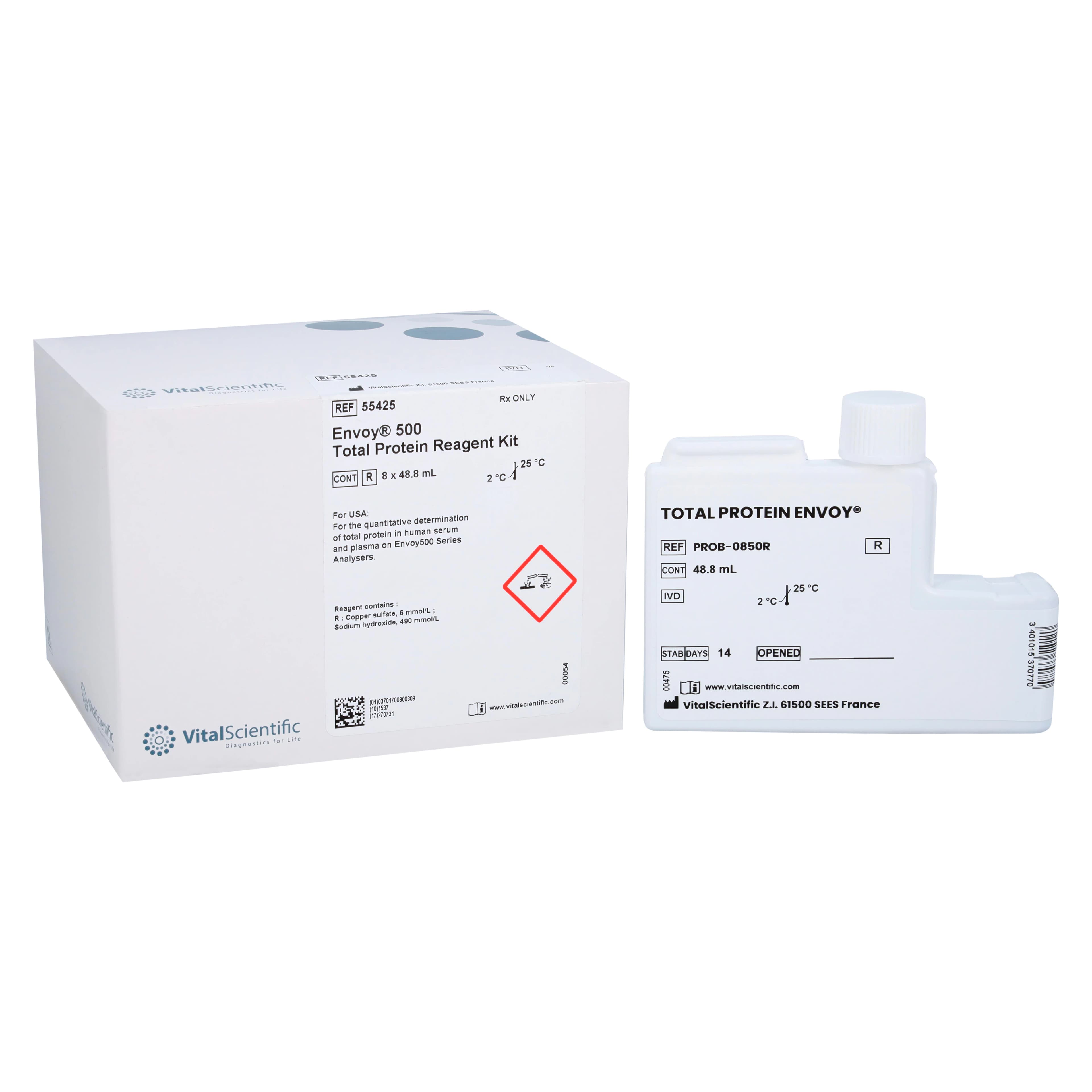 Envoy 500 Total Protein Reagent Kit, 8 x 44.6 mL - ENVOY TOTAL PROTEIN REAGENT KI - Image 1
