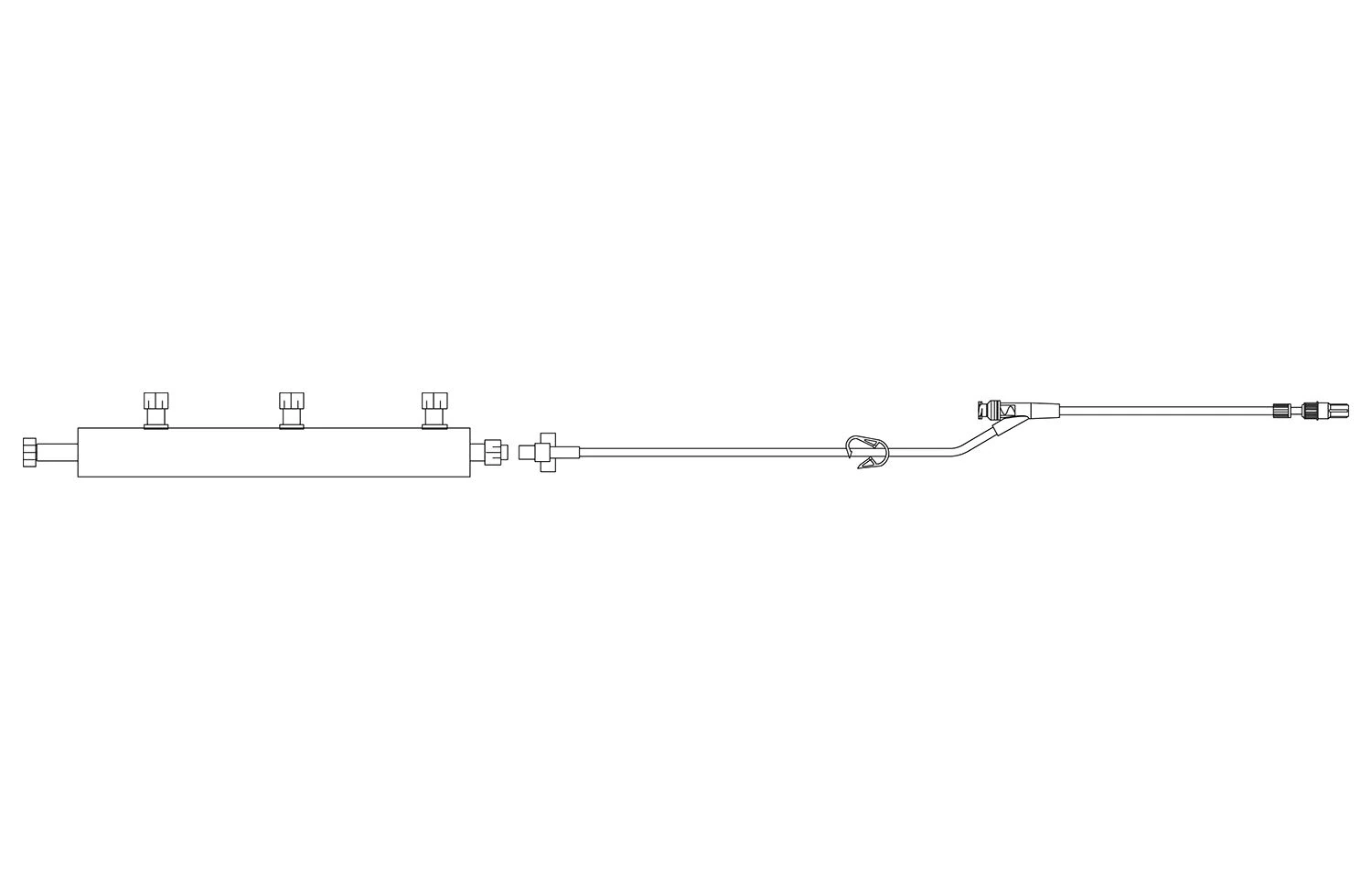 BD SmartSite IV Extension Set, 43" Length, 3 Ports, 2 Male Luer Lock, Pinch Clamp, Sterile, 50/Case - Extension Set IV SmartSite - Image 1