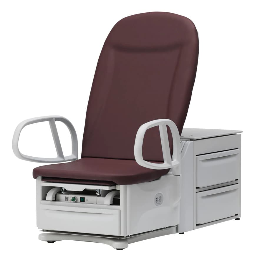 Brewer Access 6000 High-Low PLUS Exam Table, Cabernet, 17" Seat Height, 450 lb Capacity - Access 6000 H/L Pls 17" St Hgt - Image 1