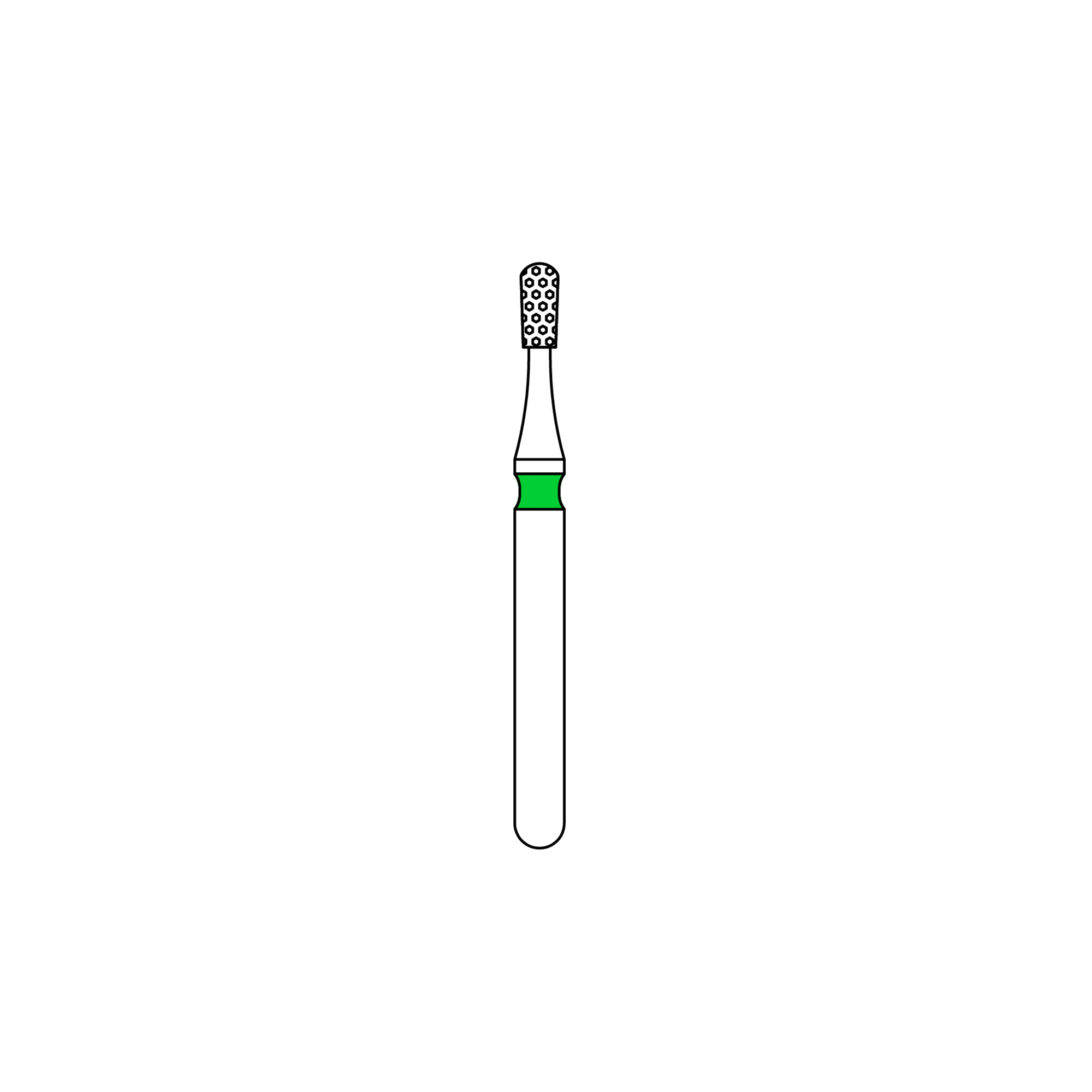 Priva Rotary Instruments Diamond Bur, FG, Coarse, Green, Pear, 1.2 mm Head Diameter, 5/Pkg, #830-012C - Priva Rotary Instruments Diamond Burs – FG, Coarse, Green, Pear, 5/Pkg - # 830, 1.2 mm Head Diameter - Image 1