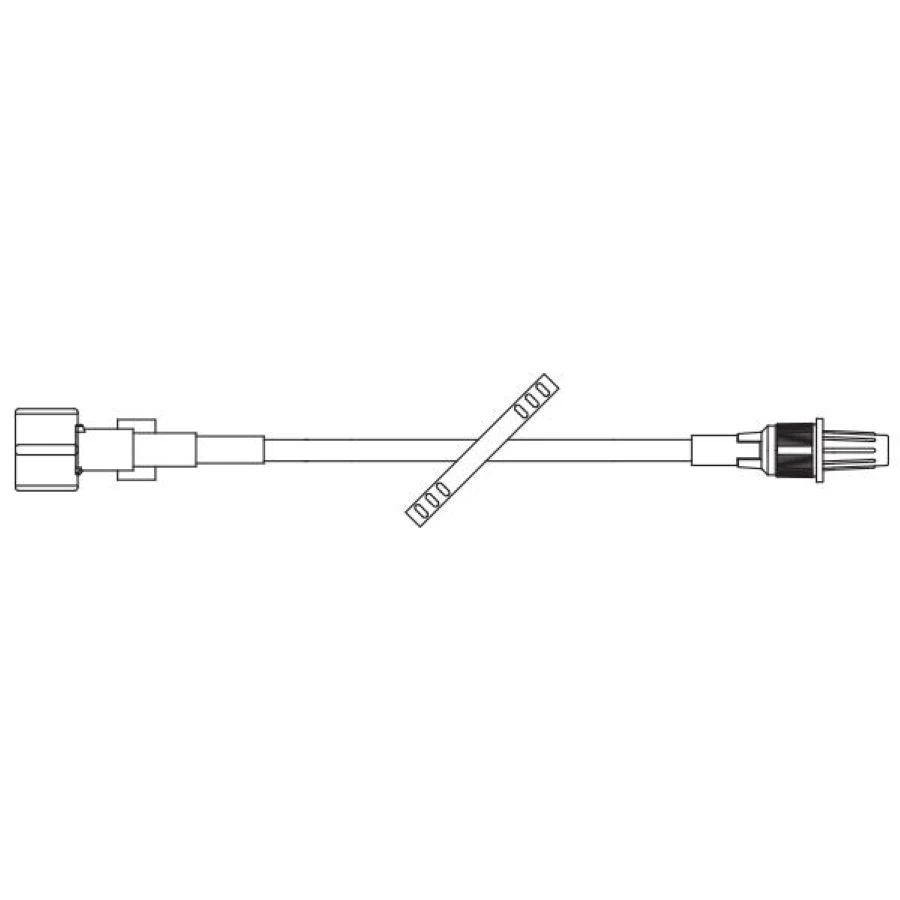 Baxter IV Extension Set, 23" Tubing, Luer-Lock, Priming Volume 3 mL, Sterile, 48/Case - IV Extension Set 23" Tubing - Image 1