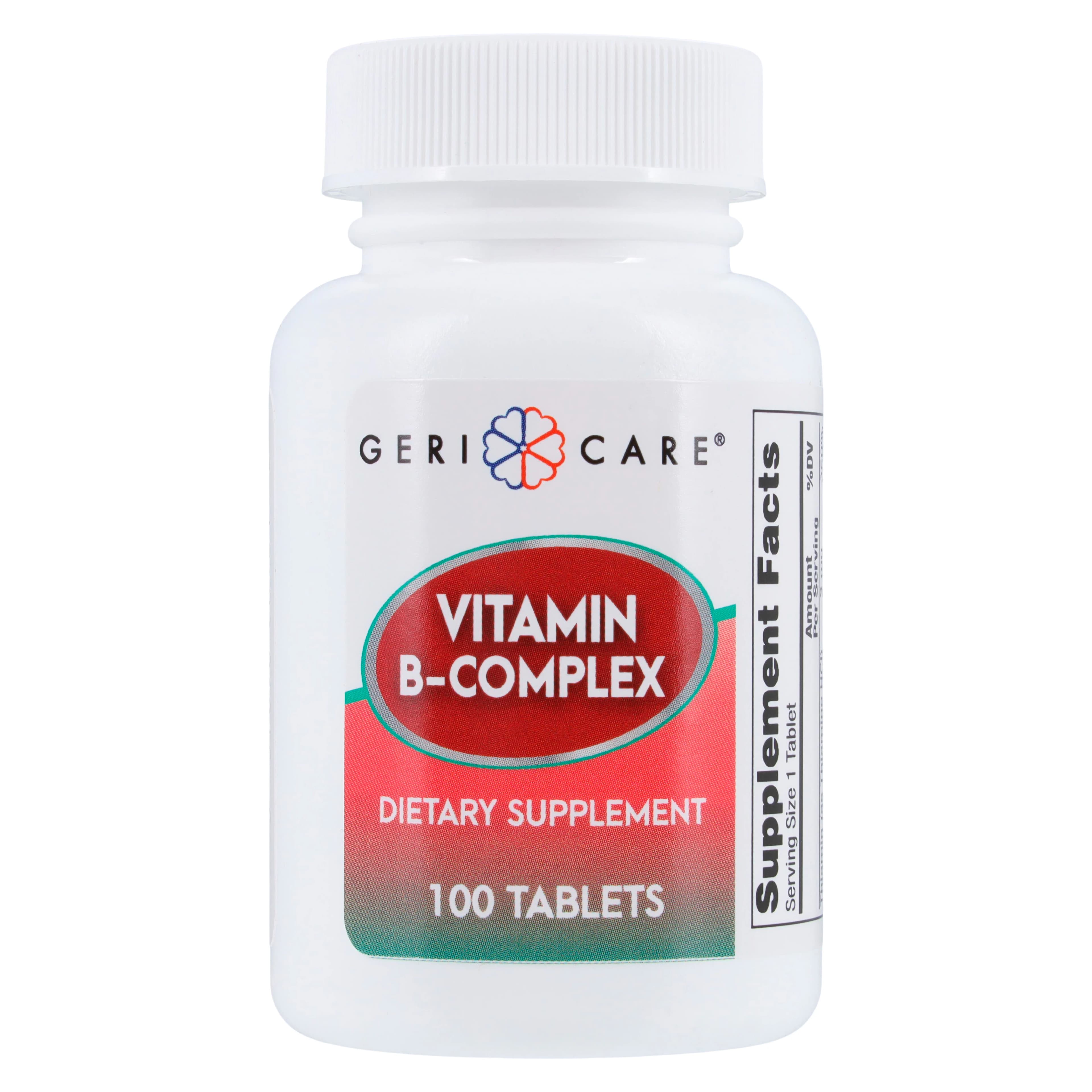 Geri-Care Vitamin B-Complex Tablets, 100 Count Bottle - Vitamin B-Complex Tablets - Image 1