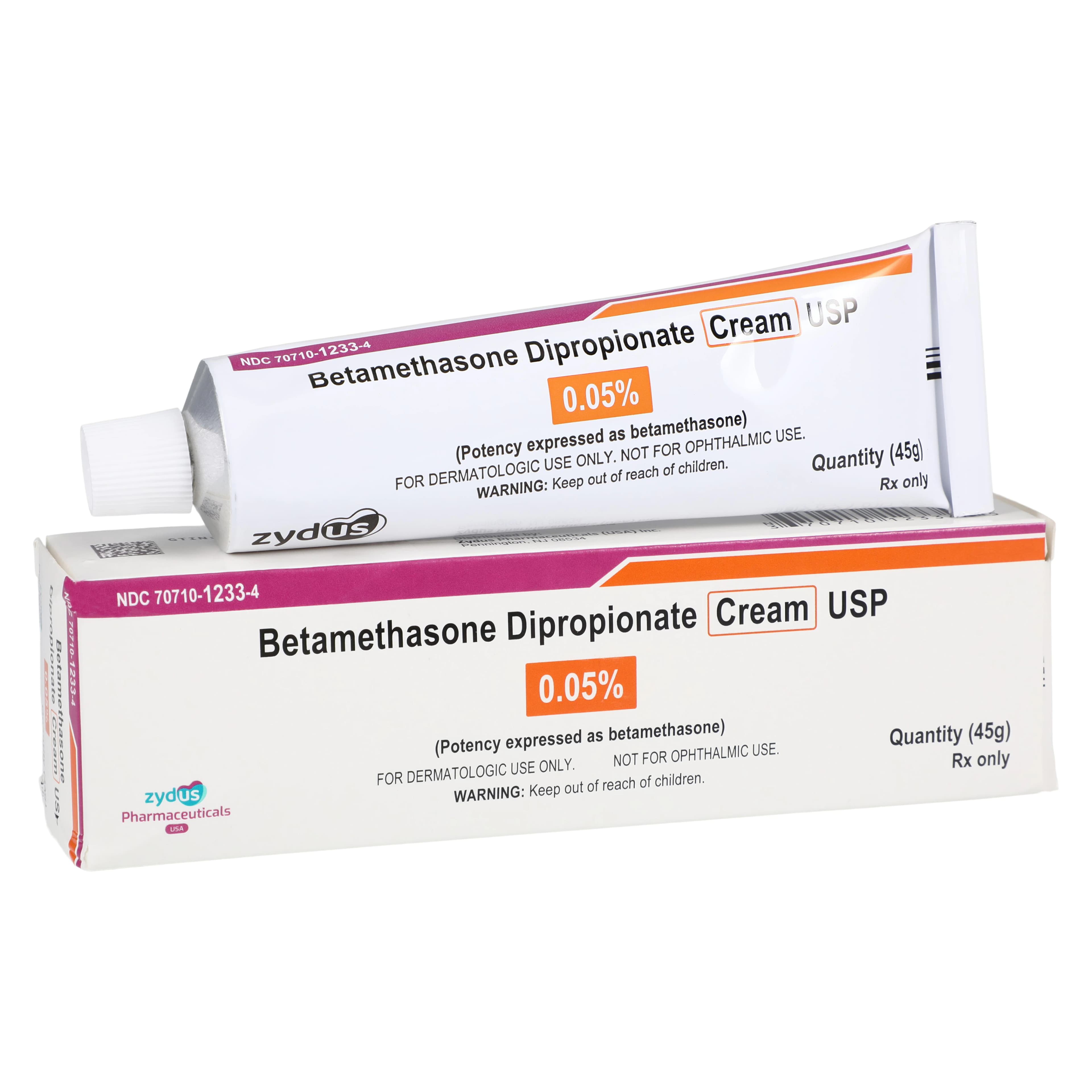 Betamethasone Dipropionate Topical Cream 0.05%, 45g Tube, Zydus Pharmaceuticals - Betamethasone Dip Cream - Image 1
