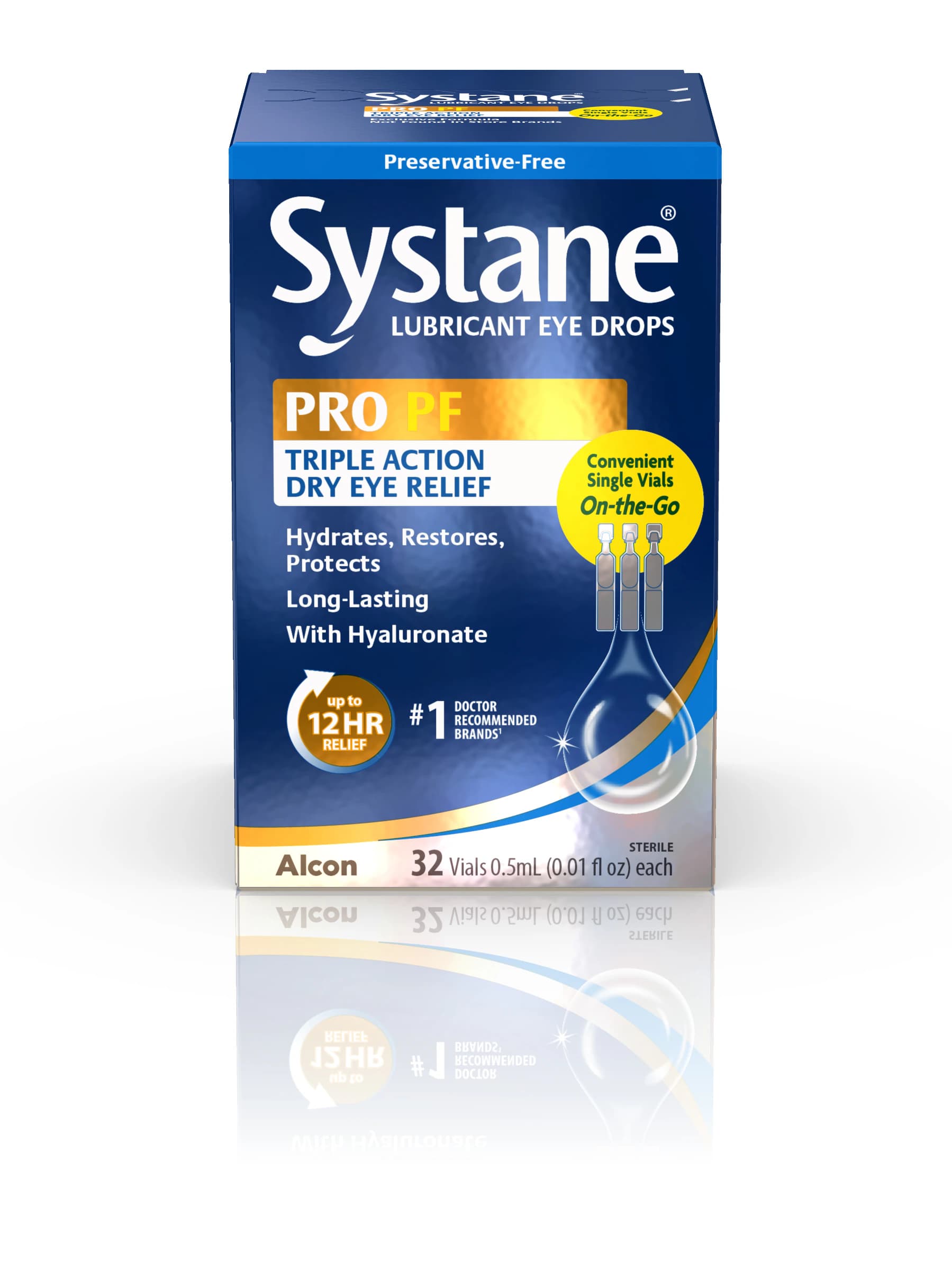 Systane Pro PF Preservative-Free Eye Lubricant Drops, 32 Count - Systane Eye Drops Pro PF - Image 1