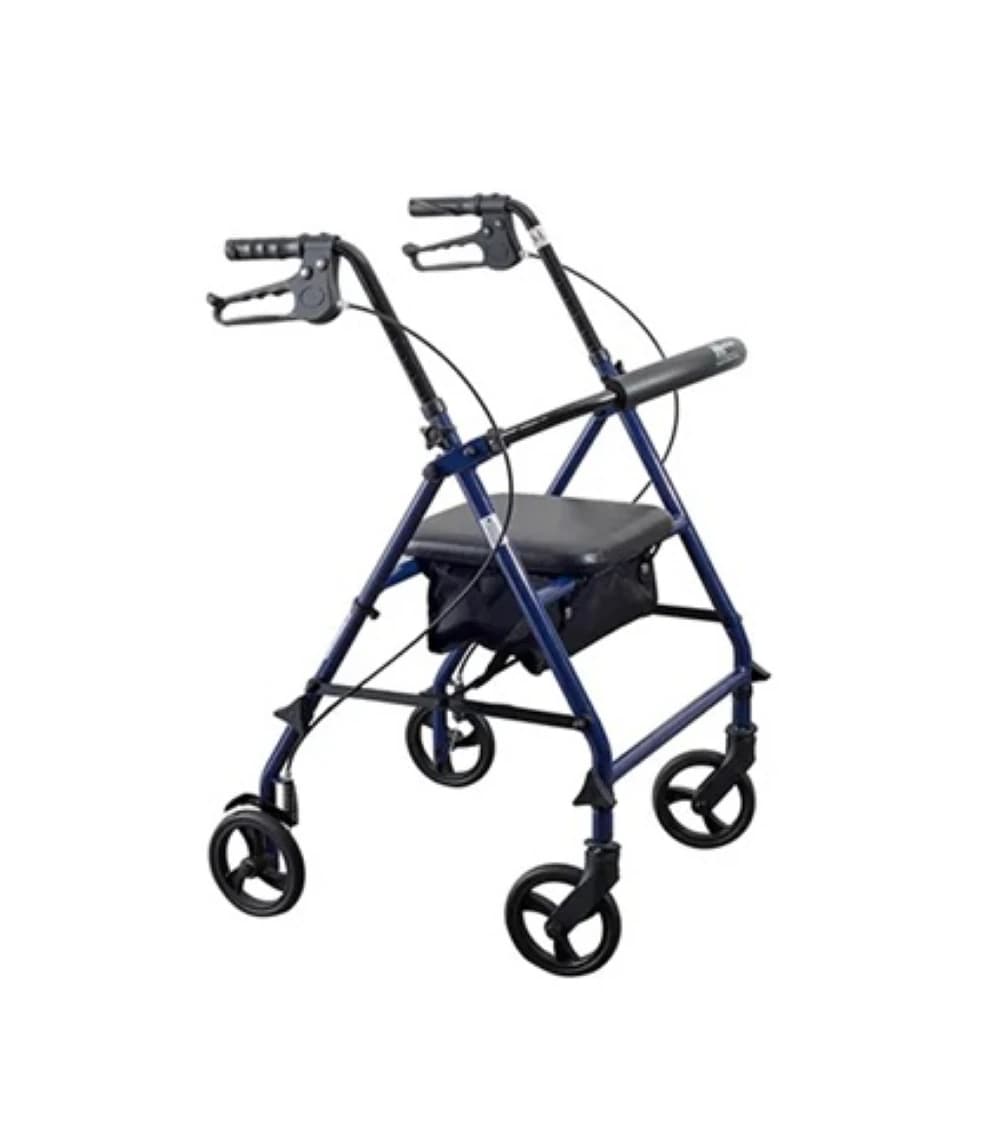 Medacure Steel Rollator Walker with 6" Wheels, 300 lbs Capacity - Steel Rollator w/6" Wheels - Image 1
