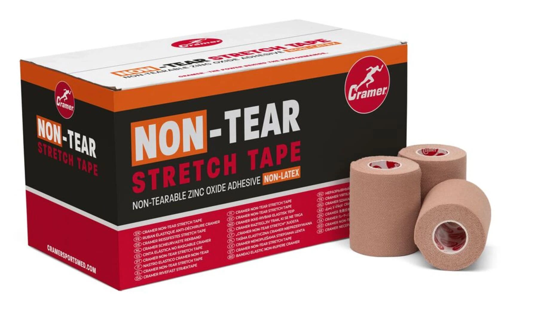 Cramer Products Non-Tear Stretch Tape, Elastic, 2" x 5 yd, Beige, Latex-Free, 24/Case - Non-Tear Stretch Tape - Image 1