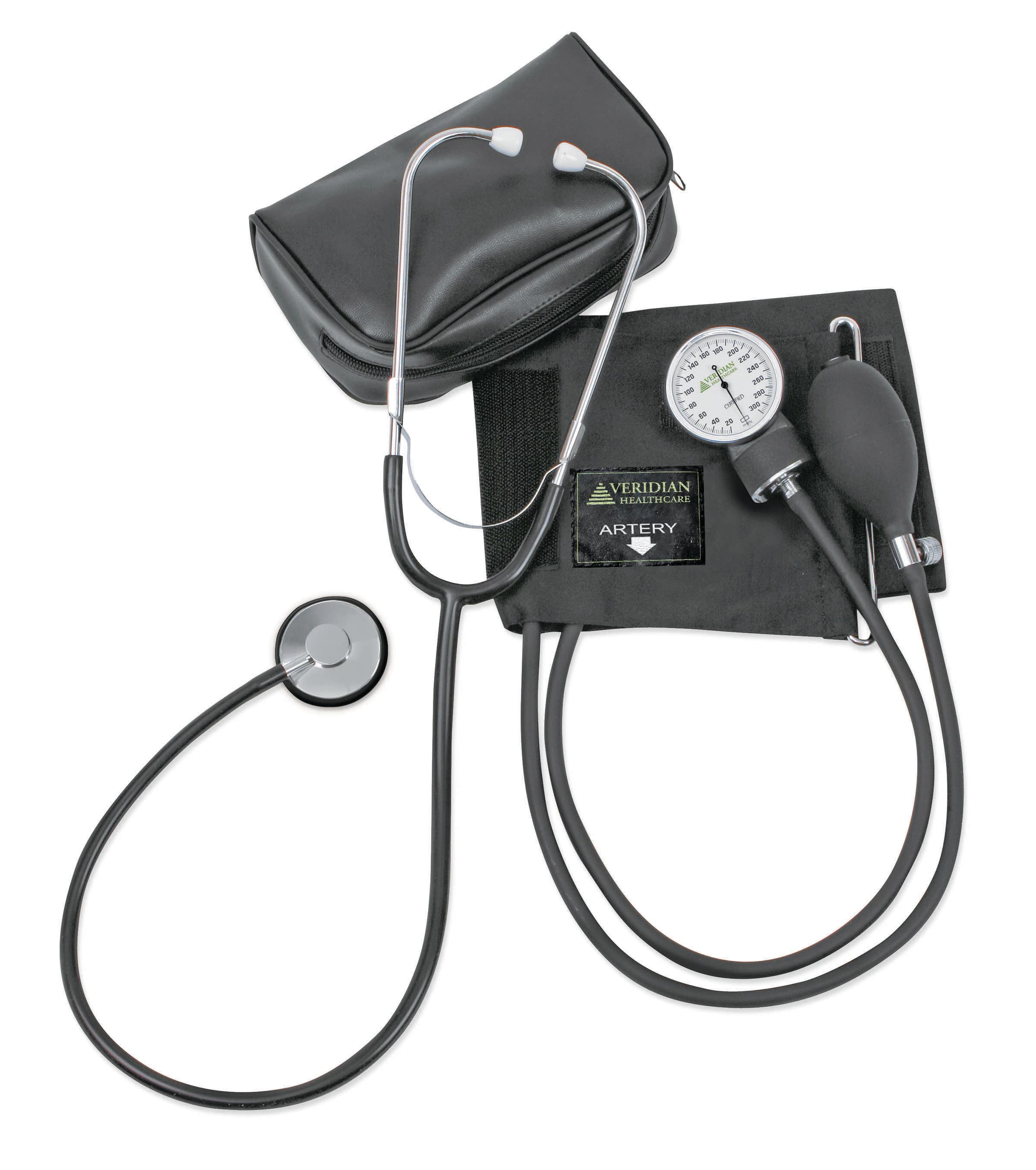Veridian Healthcare Home Care Blood Pressure Kit, Latex-Free Arm Cuff, 2-Piece Set - 2-Party Home BP Kit - Image 1