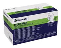 HALYARD Procedure Face Mask, Ear Loop, Pleated, Non-Sterile, White/Pink/Blue Teddy Bear Print, 50/Box - HALYARD Procedure Face Mask White/Pink/Blue Box of 50 - Image 1