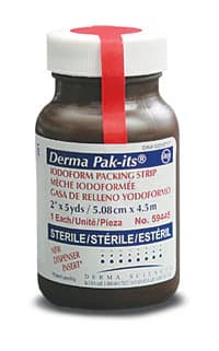 Pak-Its Cotton Iodoform Packing Strip, 1" x 5 yd, Sterile, Non-Adhesive, Latex-Free - Packing Strip Iodoform Sterile - Image 1