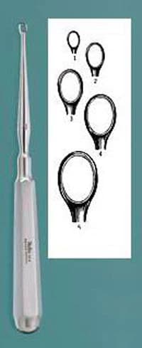 Miltex Piffard Dermal Curette #5, 6-1/4" Stainless Steel, Each - Piffard Currette #5 - Image 1