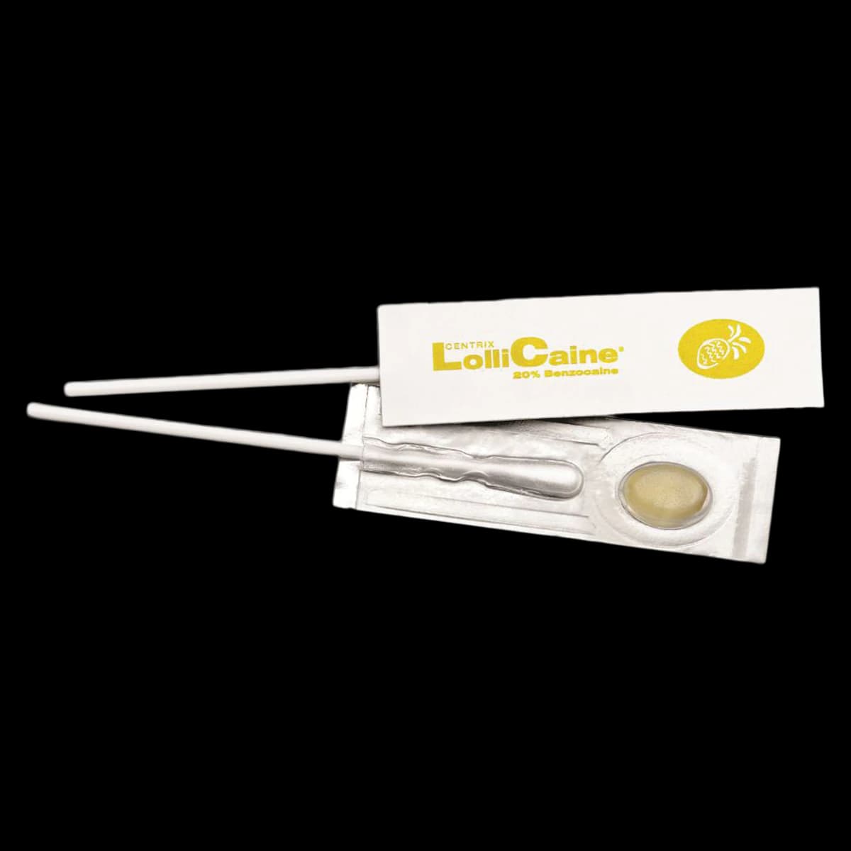 LolliCaine Pina Colada Topical Benzocaine Gel, 20%, Single-Use LolliPack, 0.3 mL, 120/Pack, 360094 - LolliCaine® Pina Colada Topical Benzocaine Gel 0.3ml Pack of 120 - Image 1