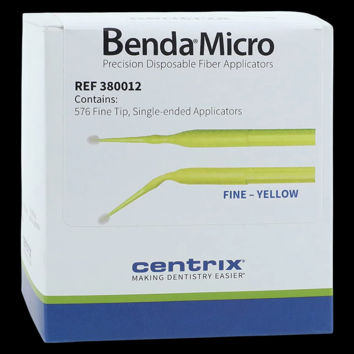 Benda® Micro Fine Single-Ended Applicators, 1.5 mm, Yellow, 576/Pk, 380012 - Benda® Micro Fine Applicators Yellow Pack of 576 - Image 1