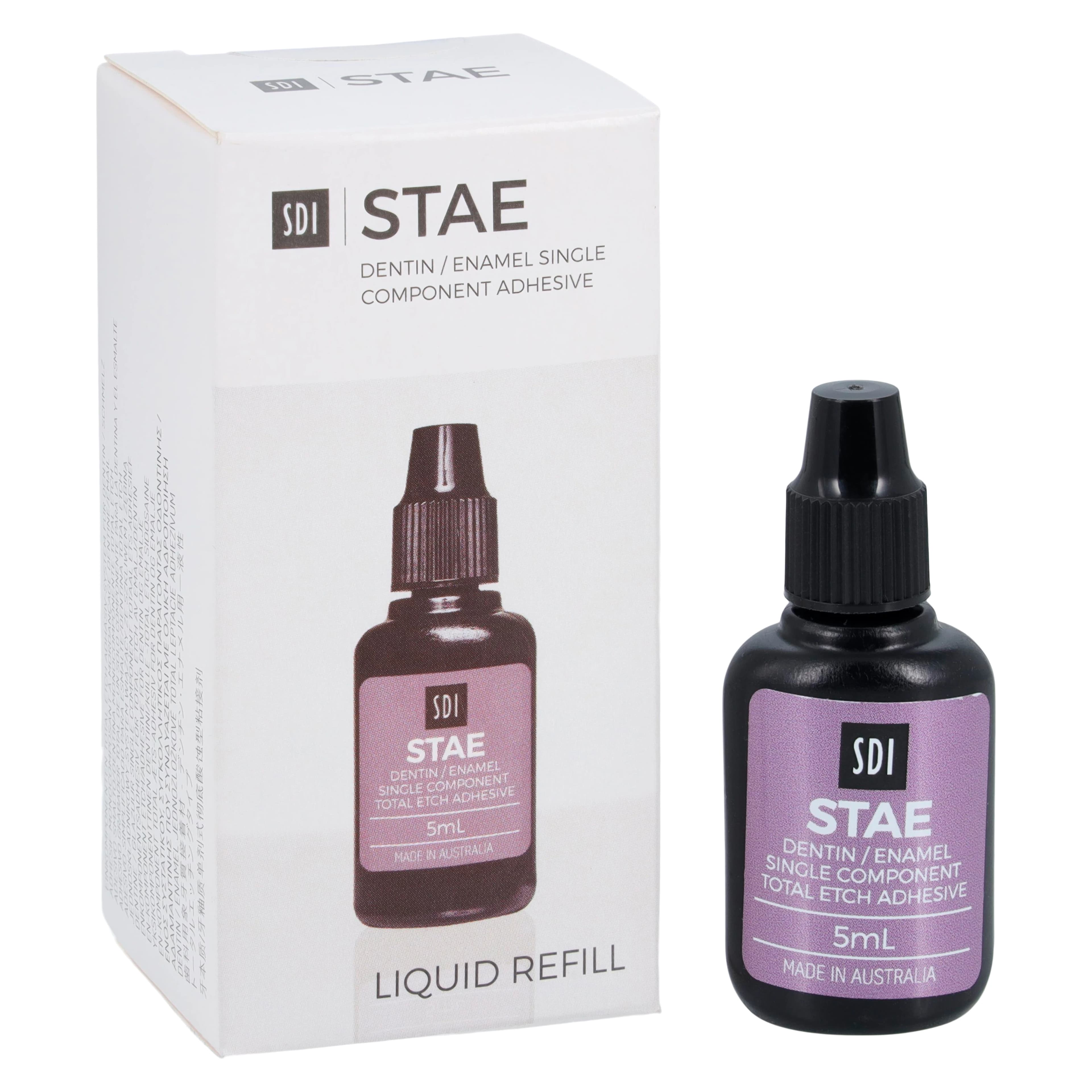 Stae Single Component Total Etch Adhesive, Refill, 5 ml Bottle, 1/Pk, 8100201 - Stae Dentine/Enamel Single Component Adhesive, Refill, 5 ml, 1/Pk, 8100201 - Image 1