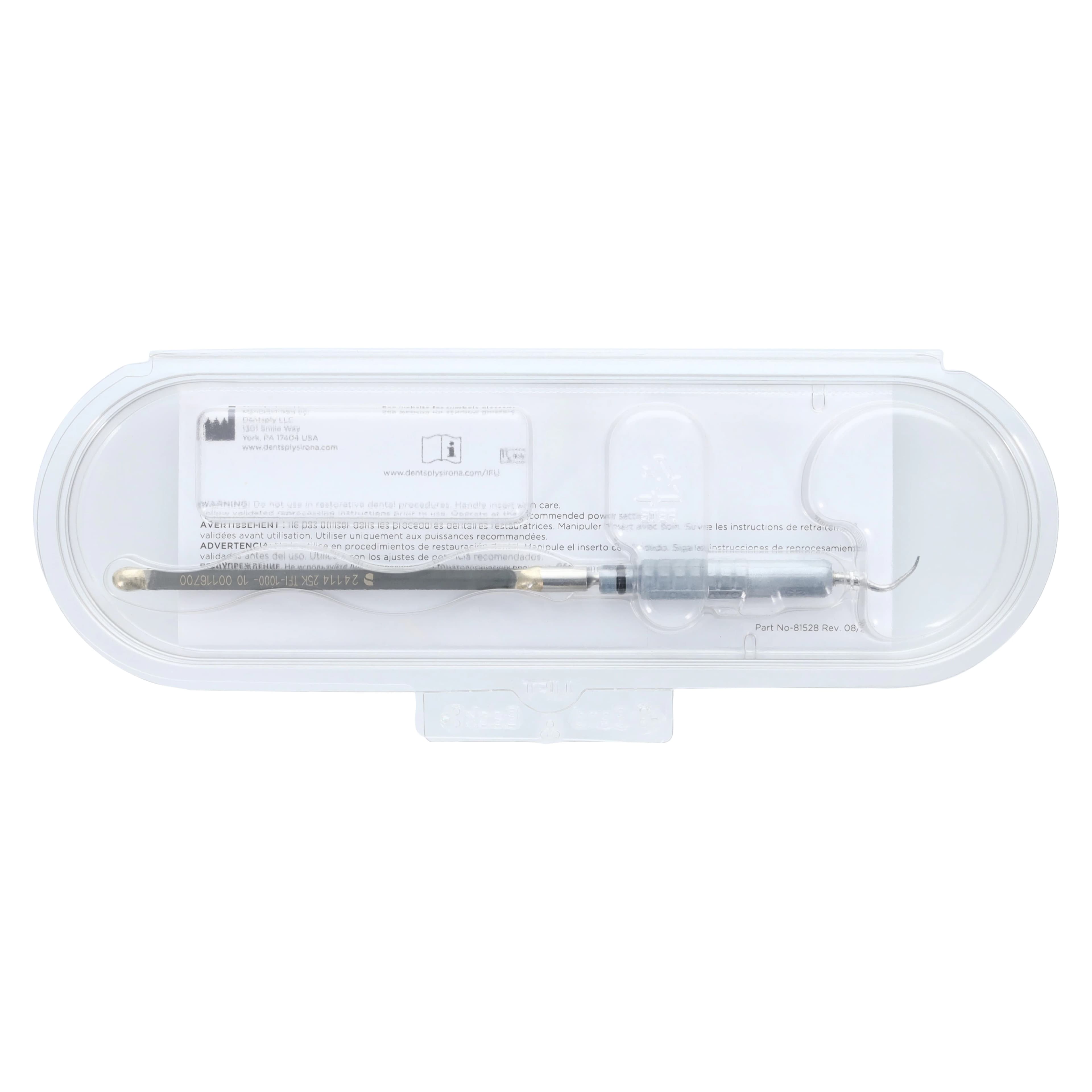 Dentsply Sirona Cavitron Thru Flow Ultrasonic Insert TFI-1000, Triple Bend, 25K, Gray Grip, 1/Pk, 6122001 - Cavitron Ultrasonic Insert, Thru Flow 1000, Triple Bend, 25K, 1/Pk, 6122001 - Image 1