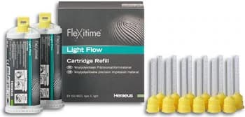 Flexitime VPS Light Flow Impression Material Refill, 2 x 50 ml Cartridges with 12 Mixing Tips, 40005040 - Flexitime® VPS Light Flow Body 50 ml Pack of 2 - Image 1