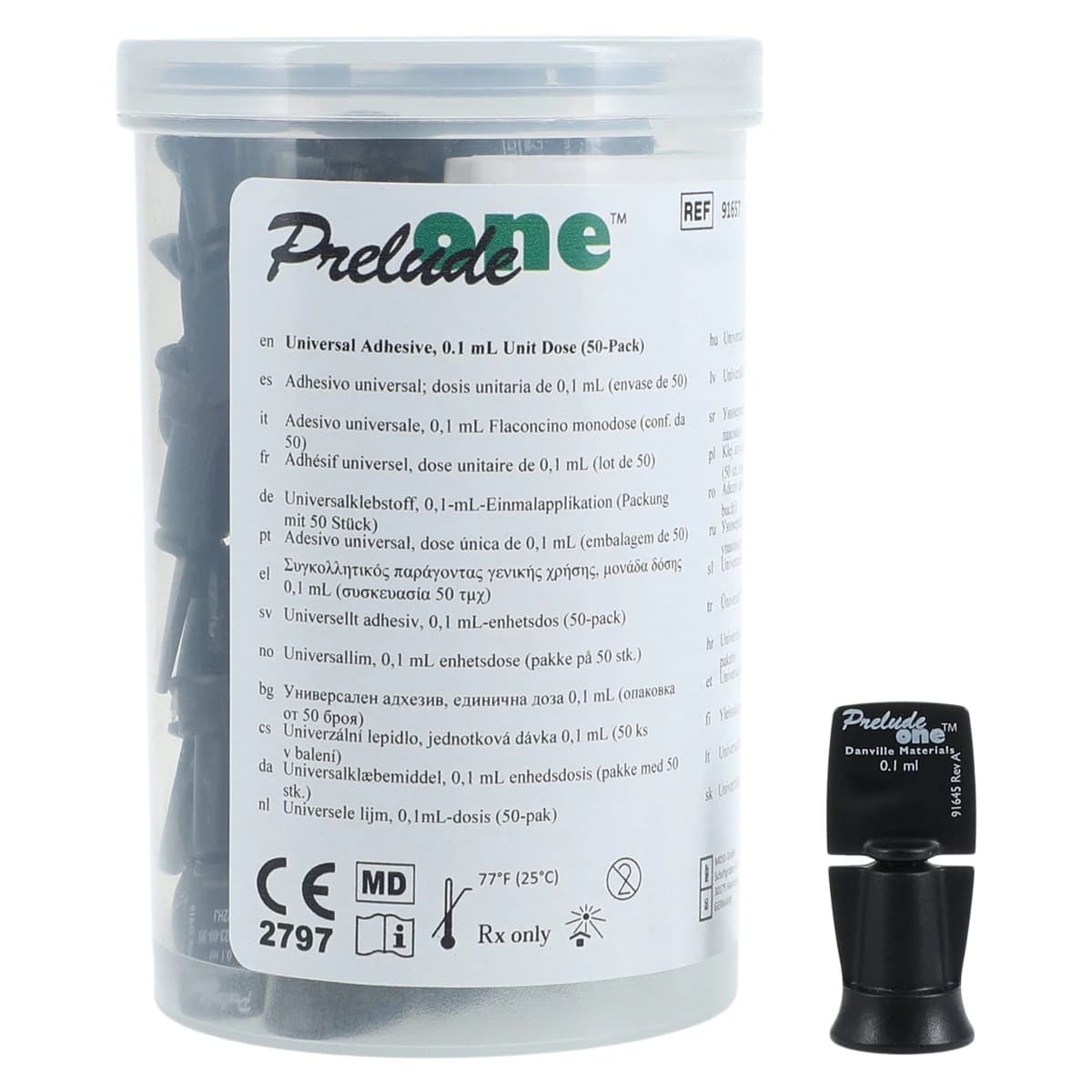 Prelude One Self-Etch Adhesive, Light-Cure, Unit Dose 0.1 mL, 50/Pack - Prelude One Unitdose 0.1ml Pack of 50 - Image 1