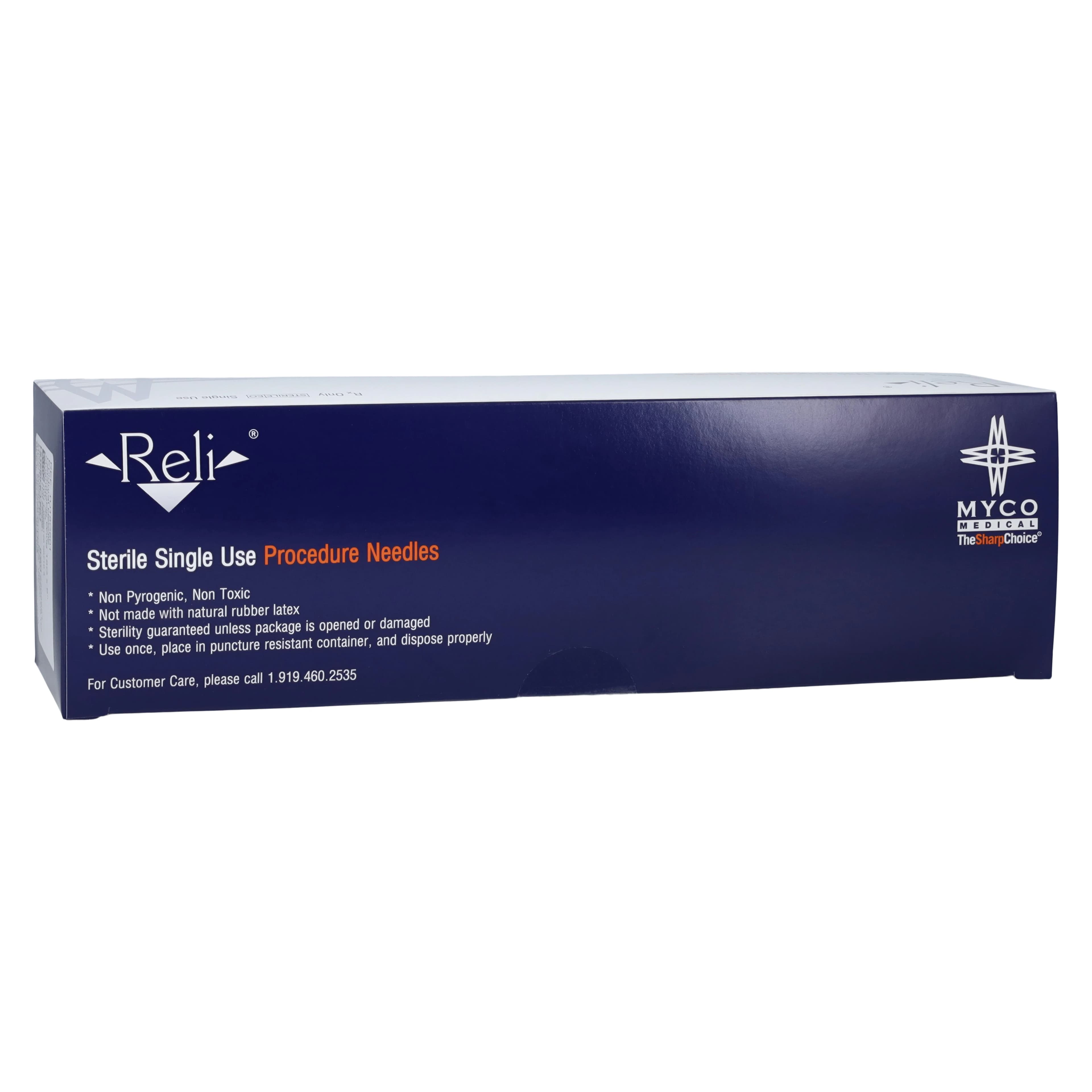 Myco Medical Reli Quincke Point Spinal Needle, 25G x 7", Sterile, Orange, 25/Bx, SN25G701 - MYCO RELI QUINCKE POINT SPINAL NEEDLES SN25G701 - Image 1