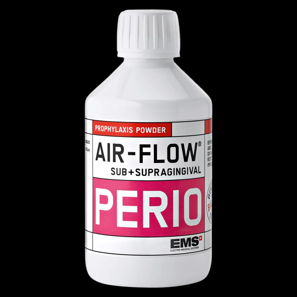 EMS Air-Flow Perio Prophylaxis Powder, 25 Micron, 120g Bottle, Box of 4 - Air-Flow Powder Perio 120g (4) - Image 1
