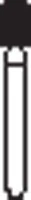 NeoDiamond® FG Diamond Bur, Medium Grit, Modified Flat End Taper, #845 (2525M), 2.5 mm Diameter, 4.0 mm Length, Friction Grip, Blue Ring, 25/Pkg - NeoDiamond® Crown/Bridge & Operative Diamond Burs – FG, Medium, Cone, 25/Pkg - Blue, Modified Flat End Taper, # 845, 2.5 mm Diameter, 4.0 mm Length - Image 1