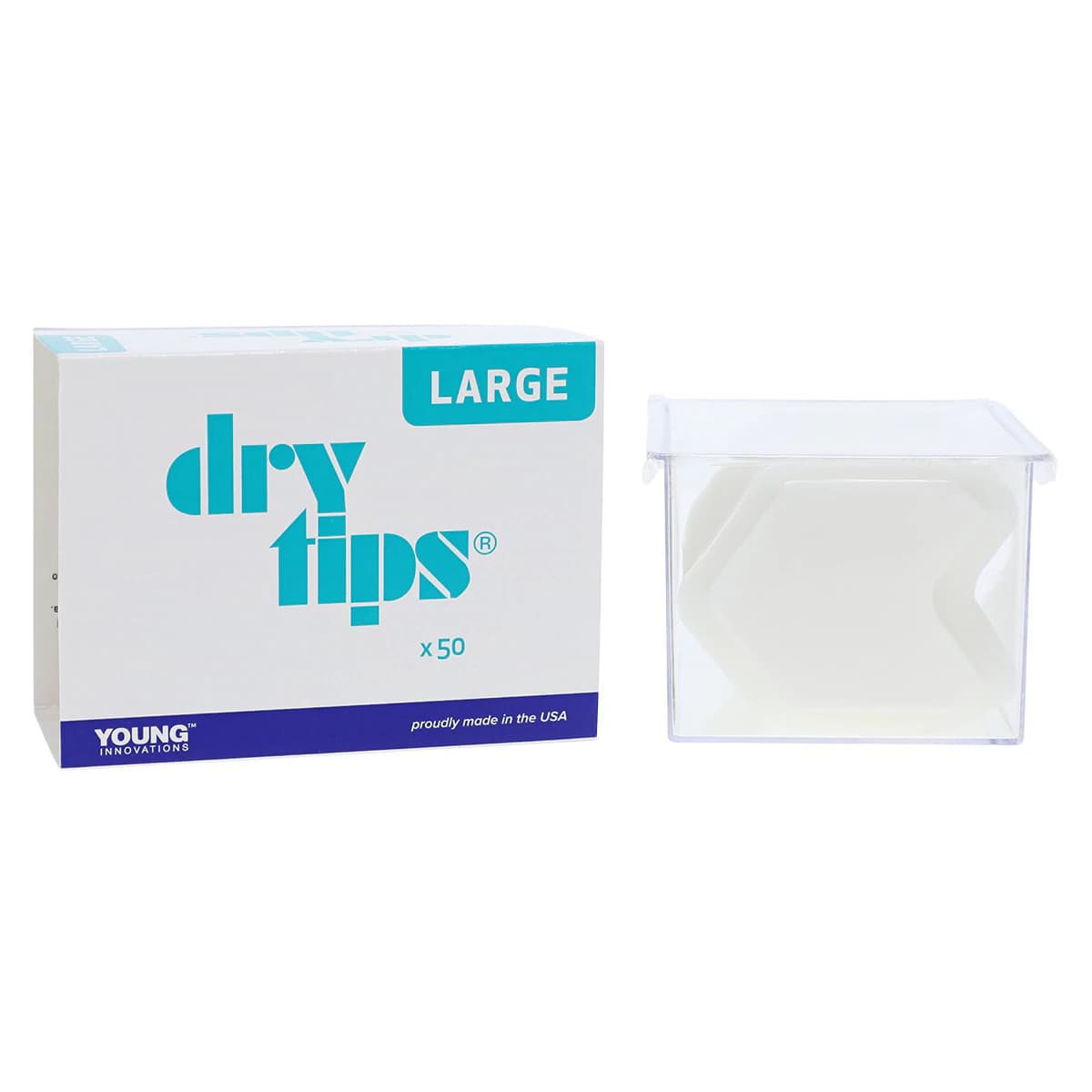 DryTips Cotton Roll Substitute, Large (Adult), White, 50/Pack, 291542 - Dry Tips Cotton Roll Substitute, Adult, Large, 50/Pk, 291542 - Image 1