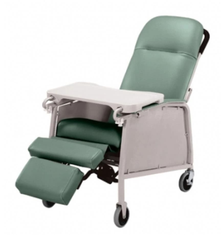 Graham-Field E & J Patient Recliner, 3-Position, Jade, 1/Each - Recliner 3 Position Chair - Image 1