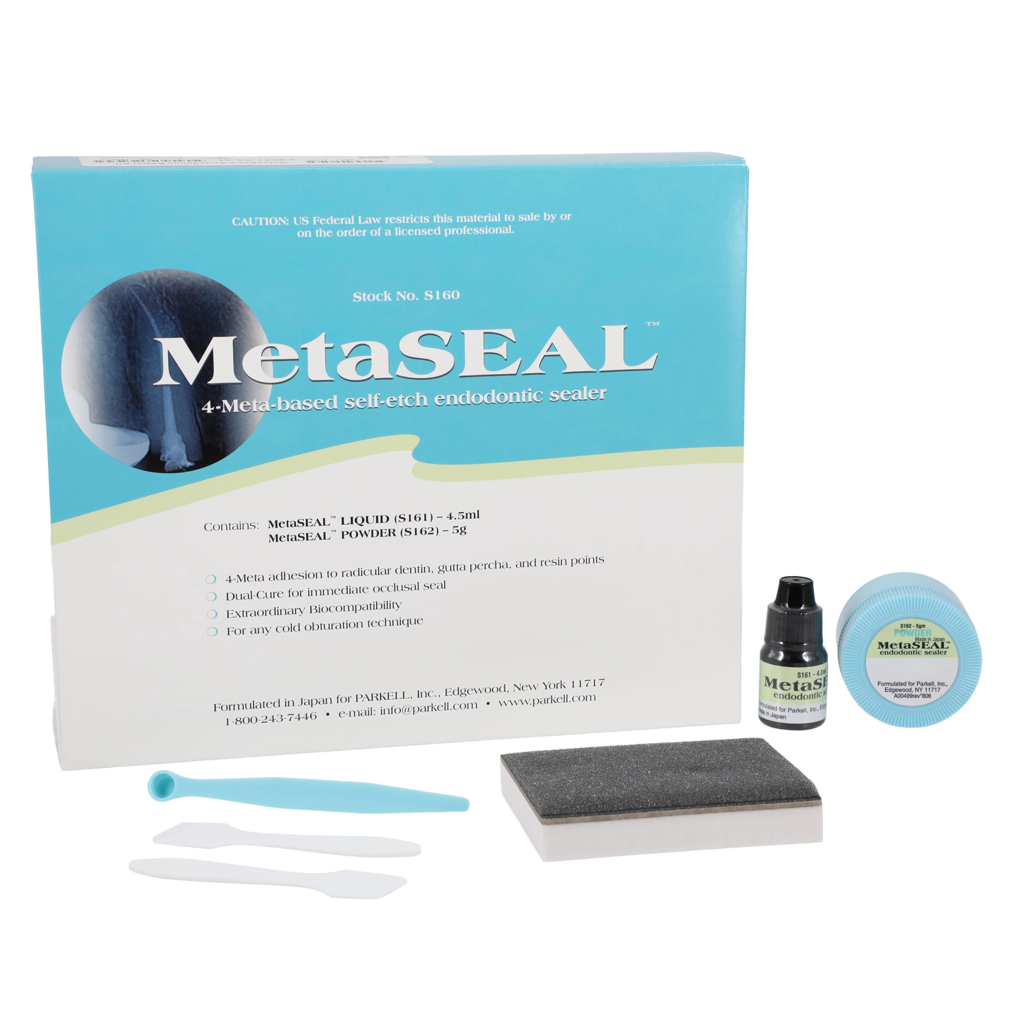 MetaSEAL Endodontic Sealer Kit, Self-Etch Resin-Based Root Canal Sealer, 4.5 mL Liquid + 5 g Powder, S160 - MetaSEAL Endodontic Sealer Kit - Image 1