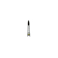 Robot Diamond Points FG, Extra Fine Flame, 4.0 mm, Friction Grip, 243-009EF, 6/Pk - Robot Diamond Points FG - Image 1