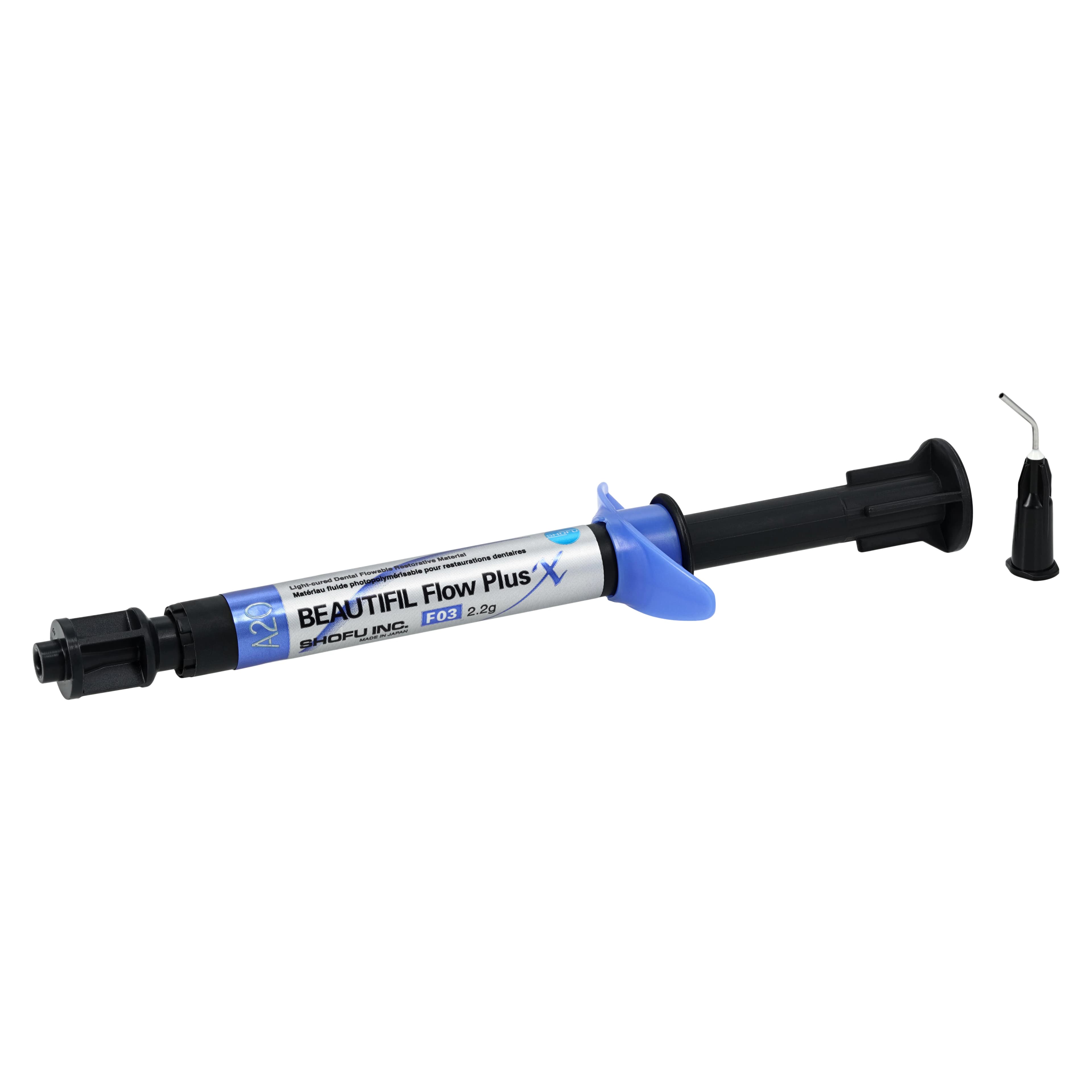 Beautifil Flow Plus X F03 Low Flow Syringe, Shade A2O, 2.2g, YN2332 - Beautifil Flow Plus X F03 Syringe A20 2.2g - Image 1