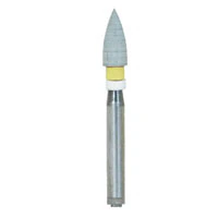 Shofu CompoMaster Super Polishers, Regular Grit, Mini-Point, HP Shank, White/Yellow Band, ISO #030, 3/Pkg - CompoMaster Super Polishers – 3/Pkg - HP Mini Point - Image 1