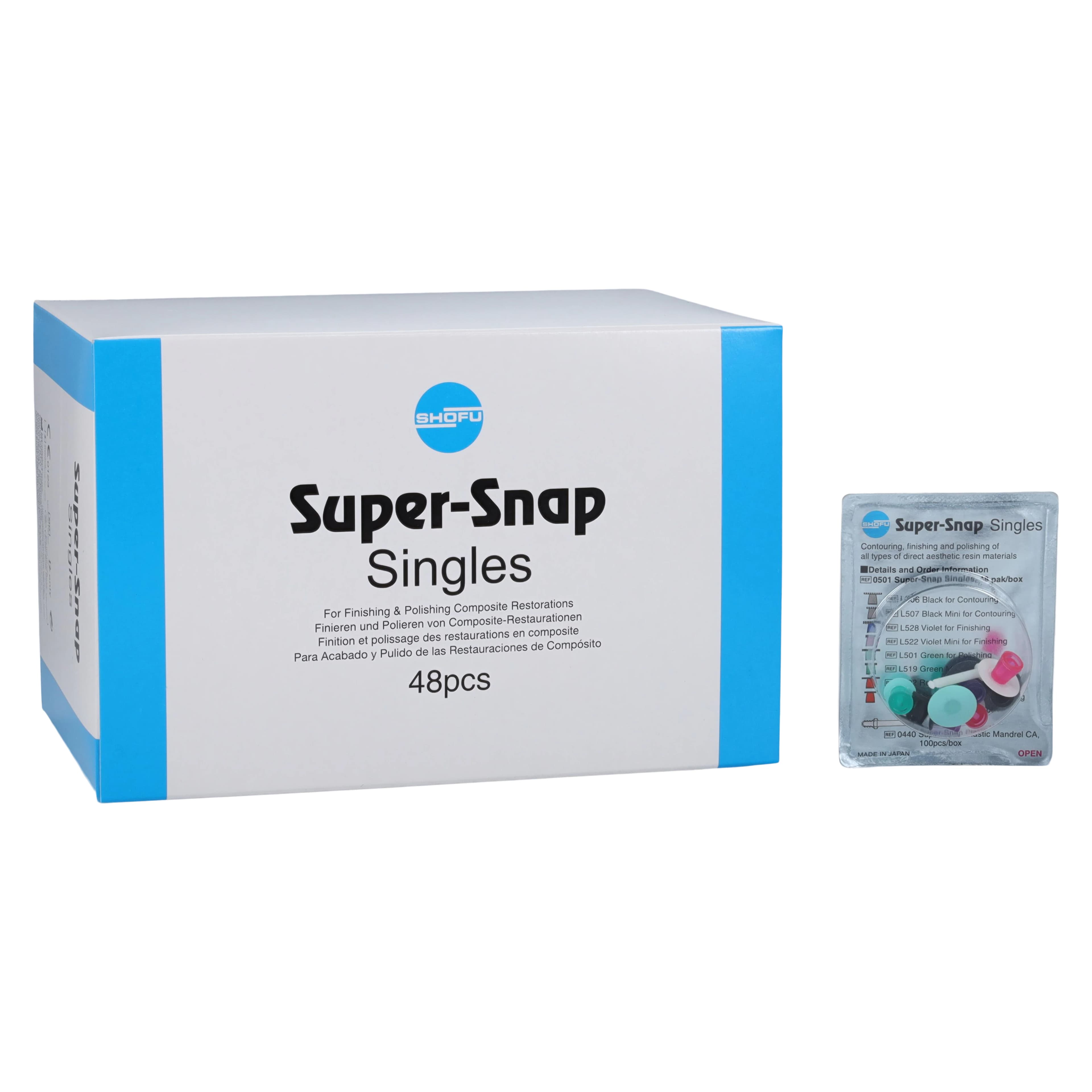 Super-Snap Disposable Singles Finishing & Polishing Disks, CA, Mini/Standard, Assorted Grit, 48/Pk, 0501 - Super-Snap Disposable Singles Disks, CA, Mini/Standard, Assorted Grit, 48/Pk, 0501 - Image 1