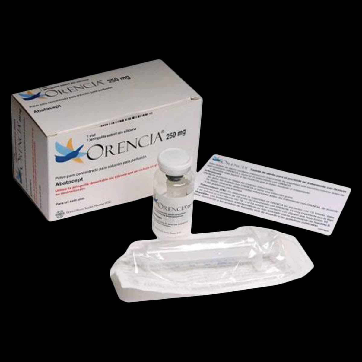 Orencia Injection 250mg/15mL Single Dose Vial with Syringe, Non-Refrigerated - Orencia Inj SDV w/Syr NR - Image 1
